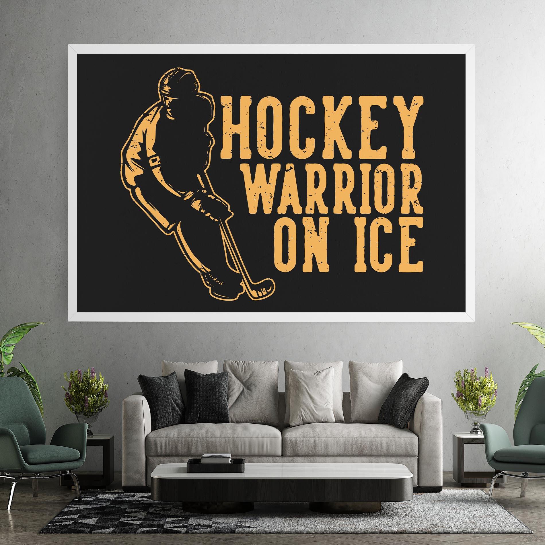 Картина на платно Hockey Worrior mockup 7