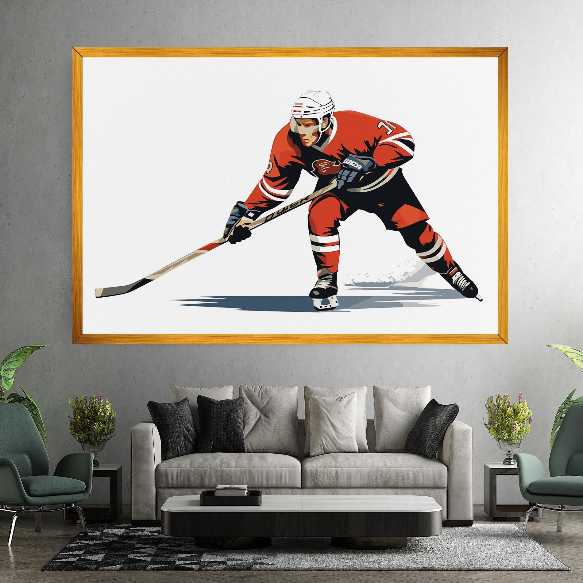 Картина на платно Hockey Orange Player mockup 7