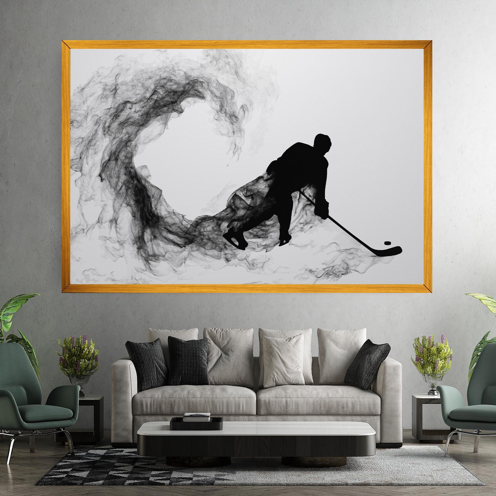 Картина на платно Hockey Smoke mockup 7
