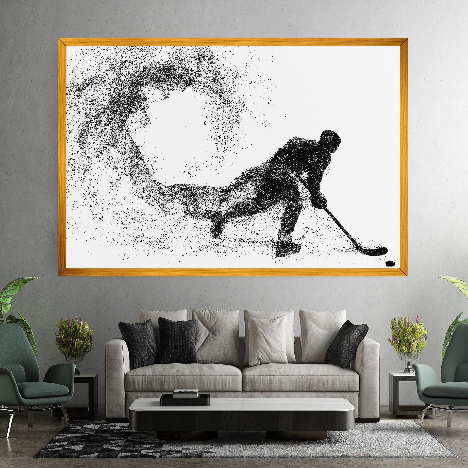 Картина на платно Playing Hockey mockup 7