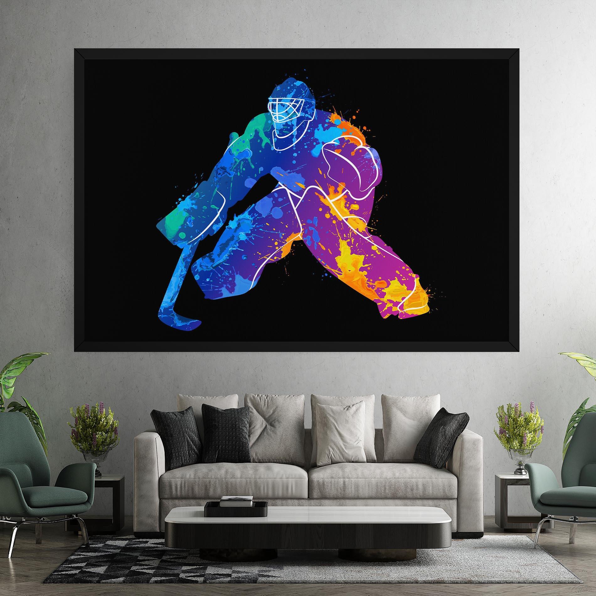 Картина на платно Blue Purple Hockey mockup 7