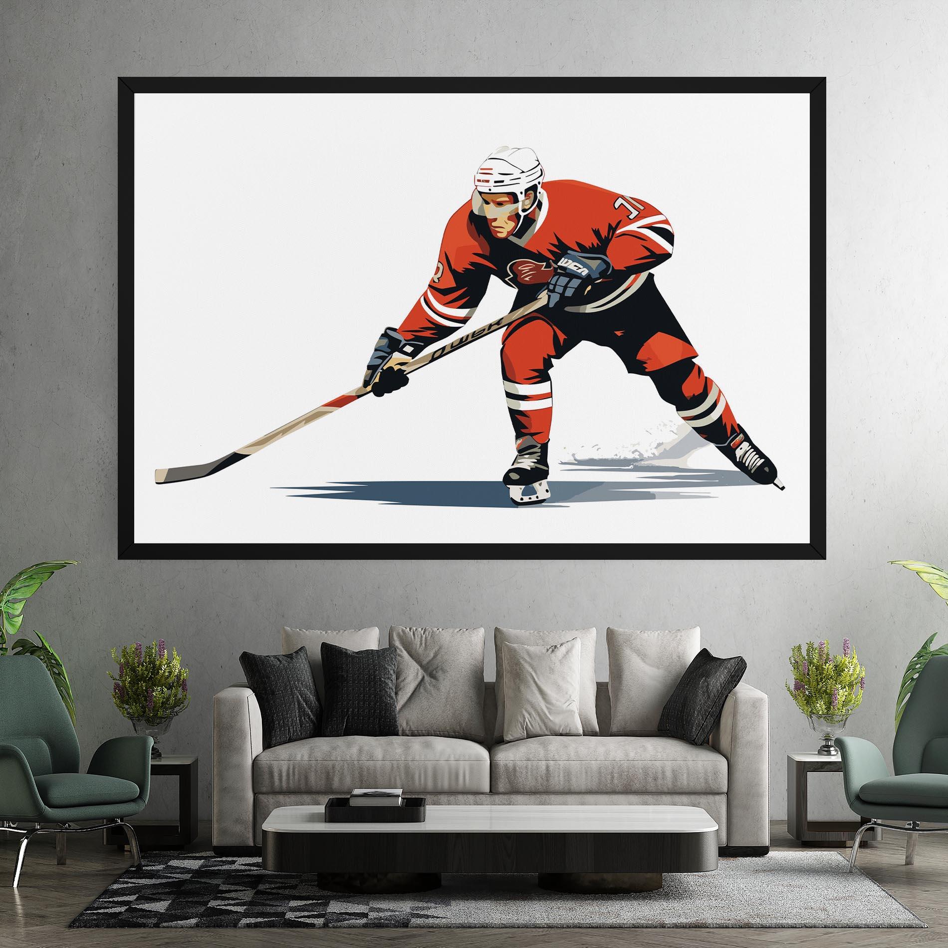 Картина на платно Hockey Orange Player mockup 7