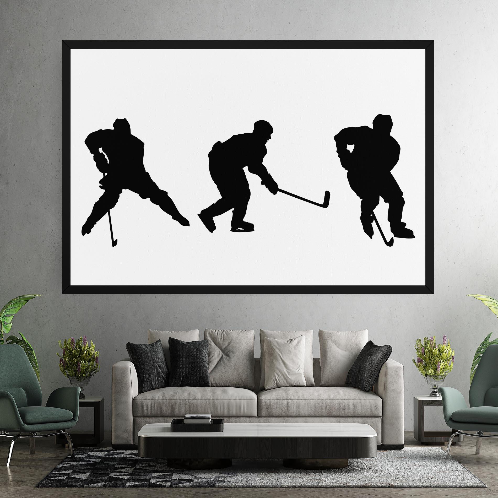 Картина на платно Hockey Pose mockup 7