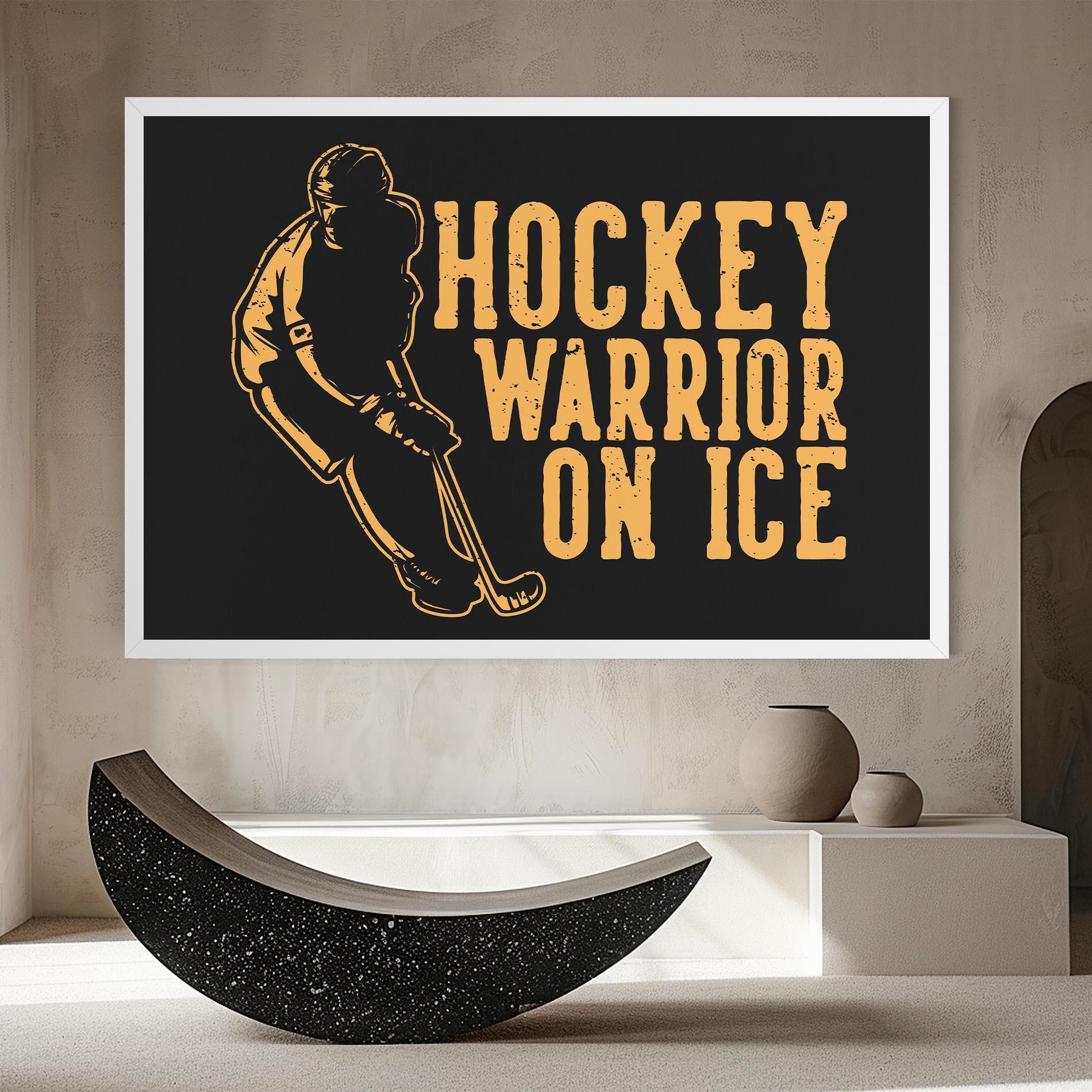 Картина на платно Hockey Worrior mockup 8