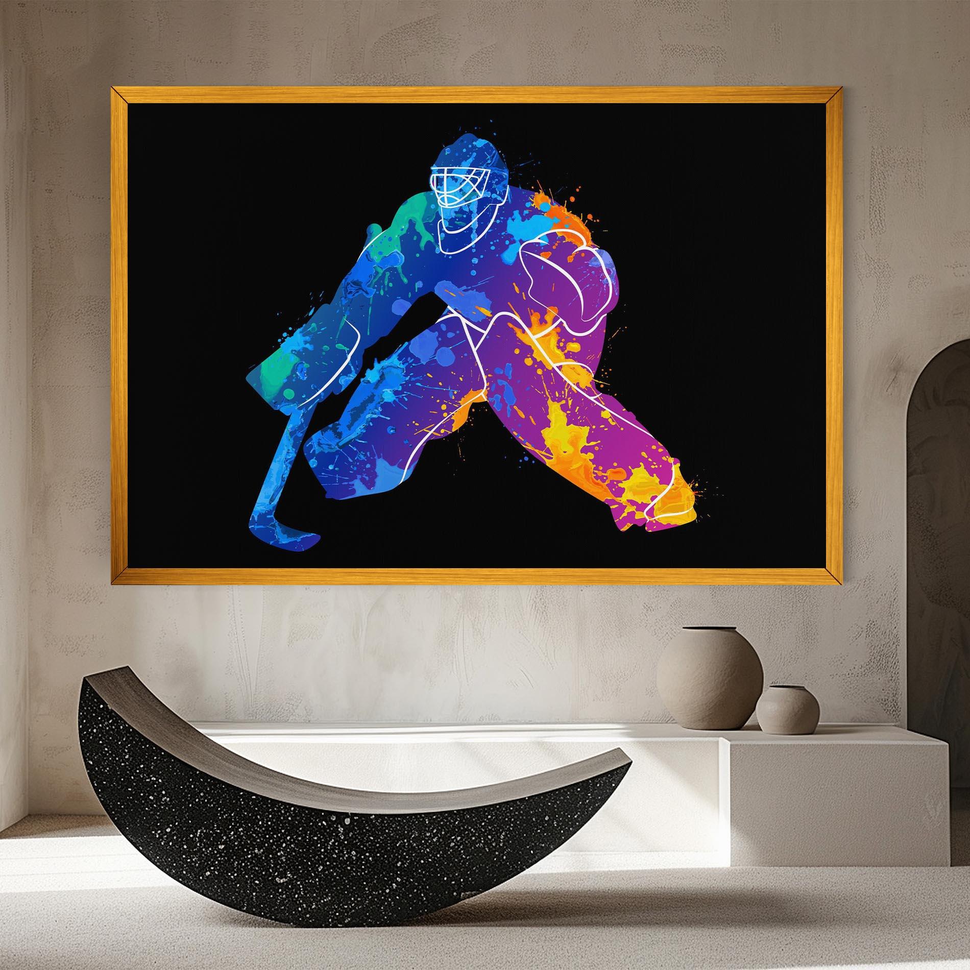 Картина на платно Blue Purple Hockey mockup 8