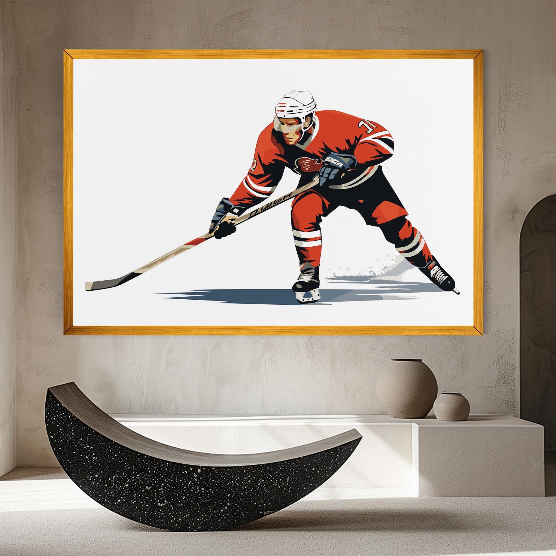 Картина на платно Hockey Orange Player mockup 8