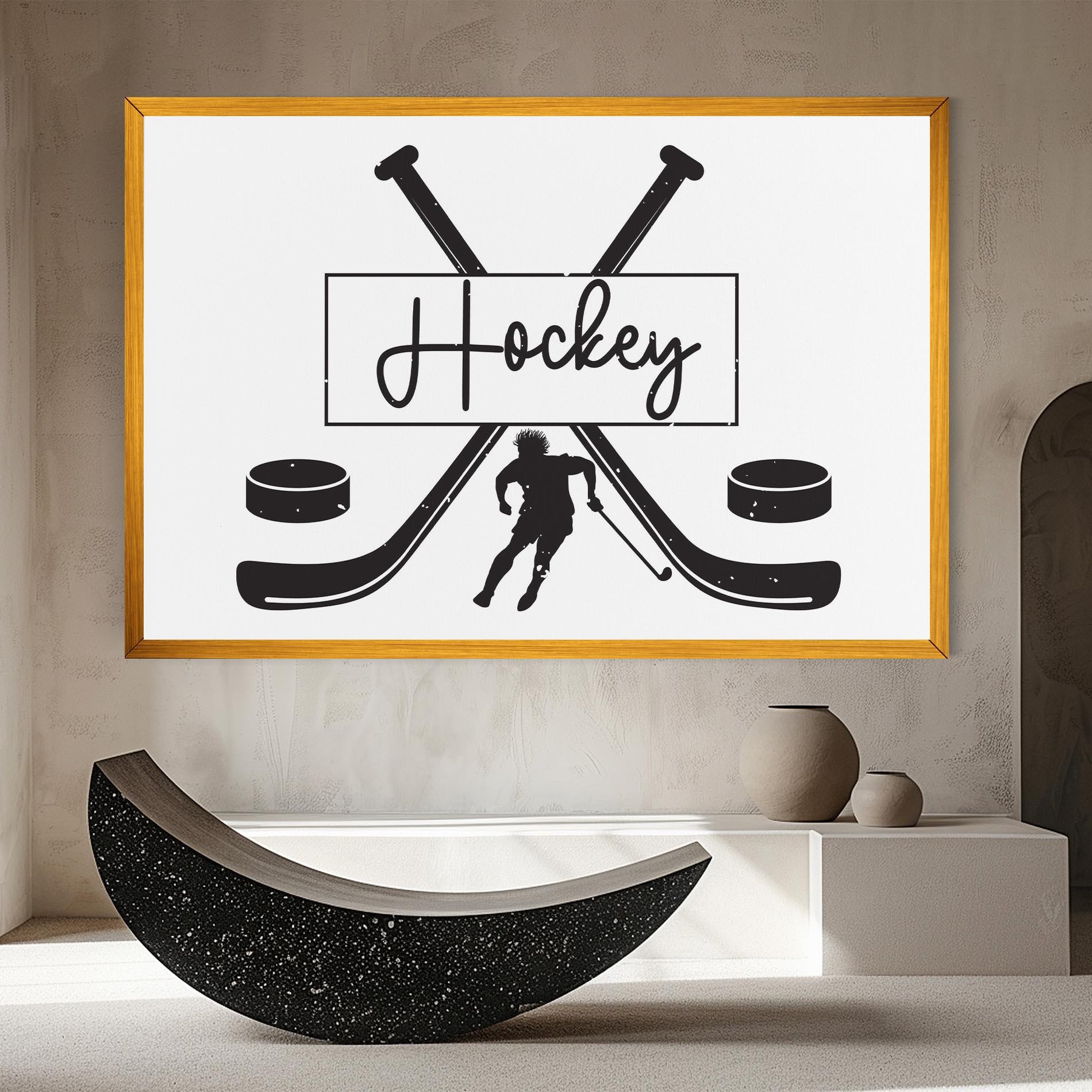 Картина на платно Hockey Stick mockup 8