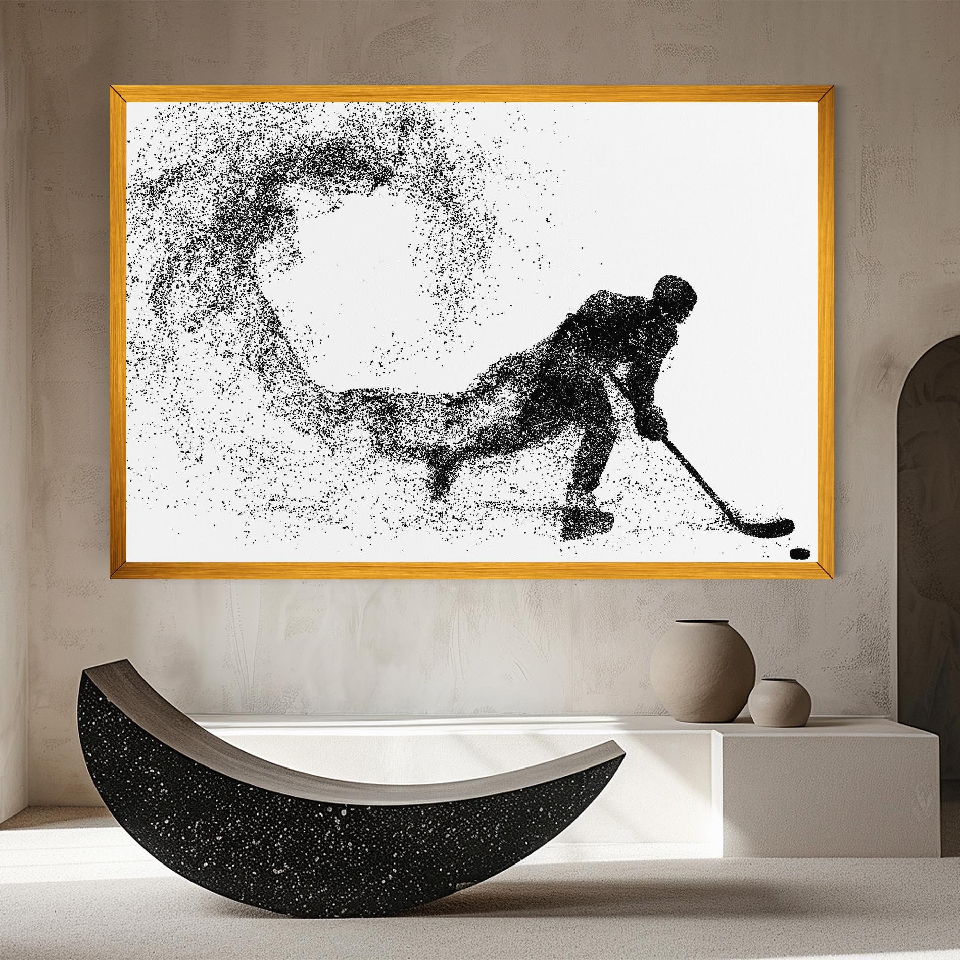 Картина на платно Playing Hockey mockup 8