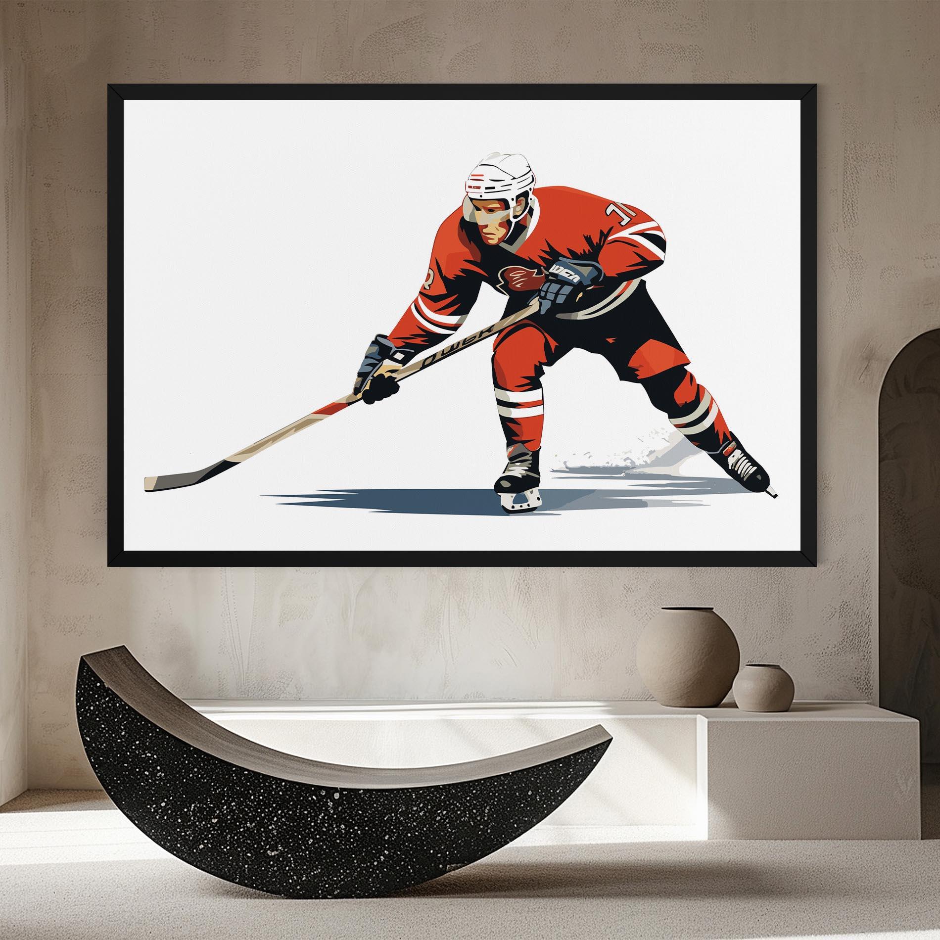 Картина на платно Hockey Orange Player mockup 8