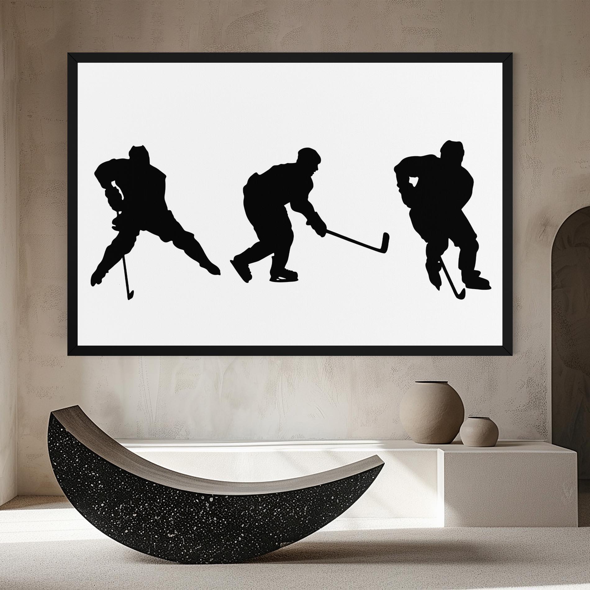 Картина на платно Hockey Pose mockup 8
