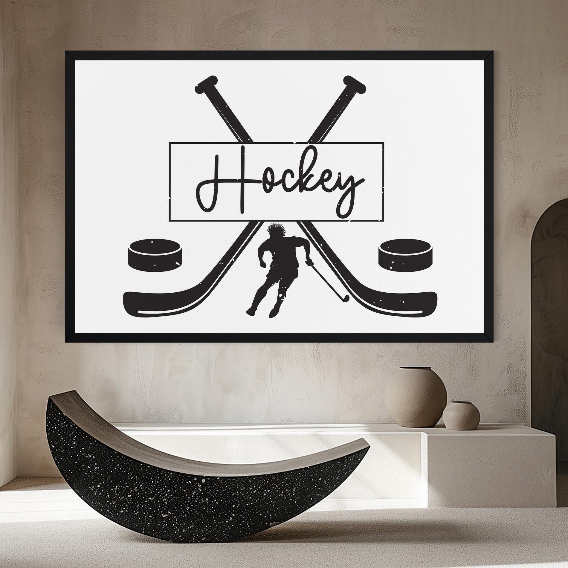 Картина на платно Hockey Stick mockup 8