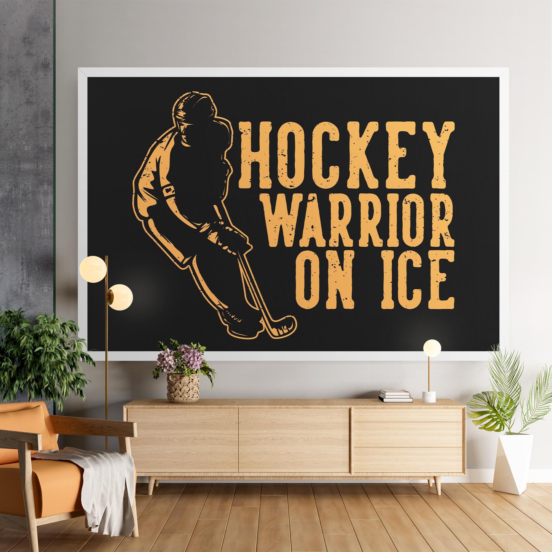 Картина на платно Hockey Worrior mockup 9