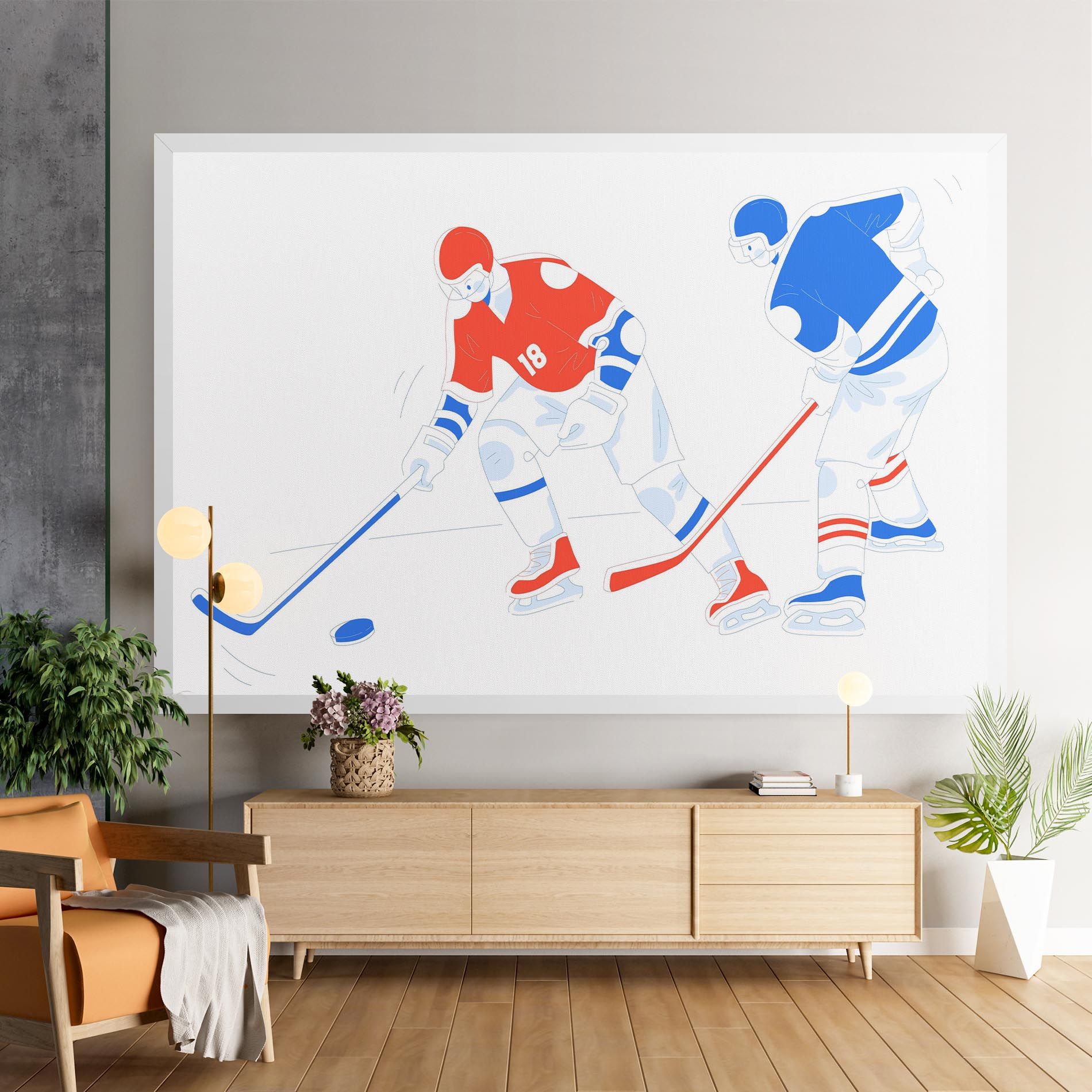 Orange Blue Hockey mockup 9