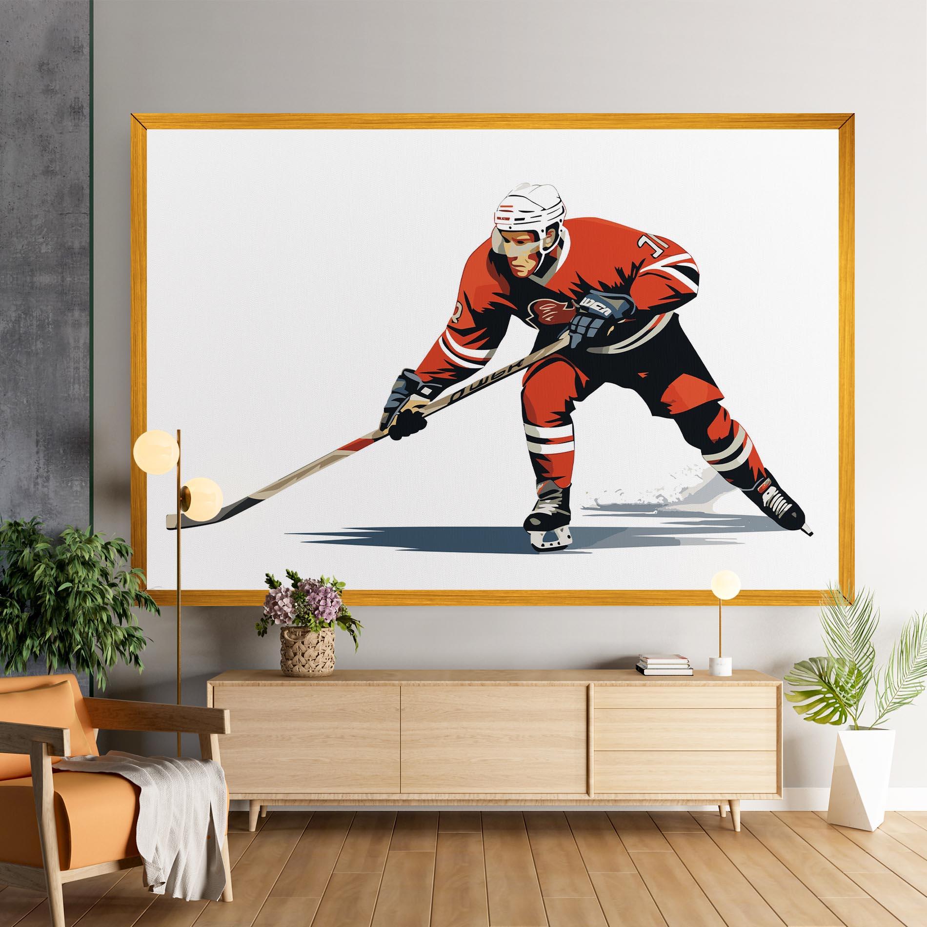 Картина на платно Hockey Orange Player mockup 9