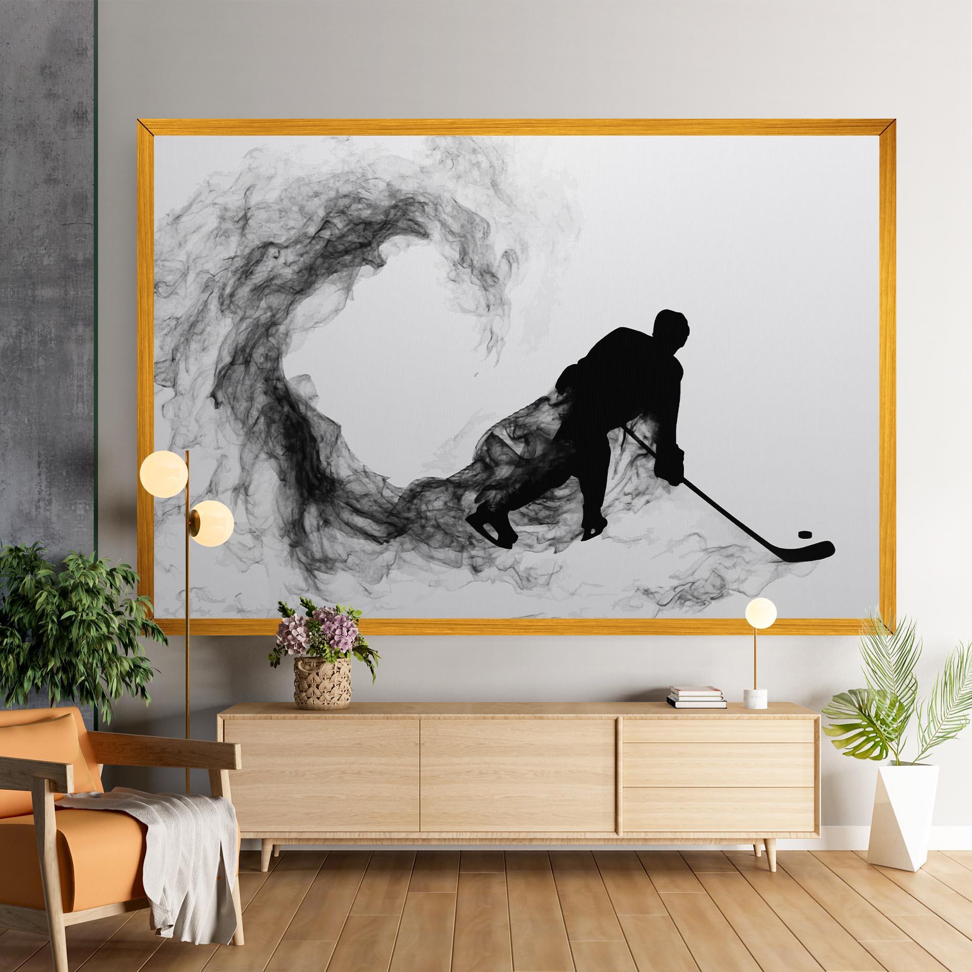 Картина на платно Hockey Smoke mockup 9
