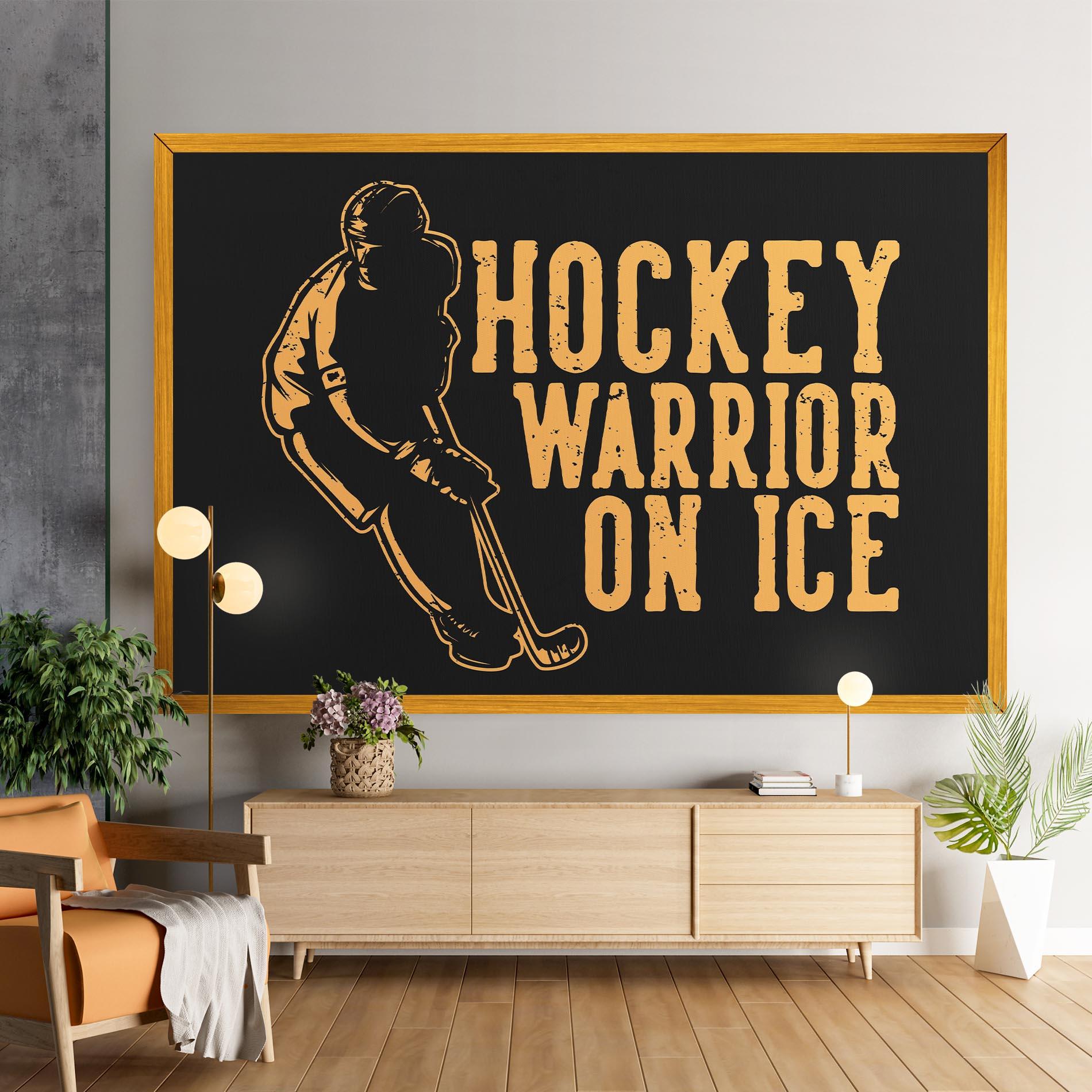 Картина на платно Hockey Worrior mockup 9