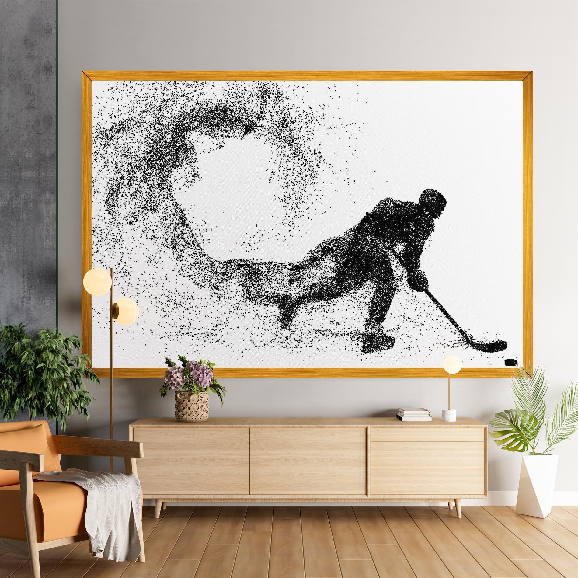 Картина на платно Playing Hockey mockup 9