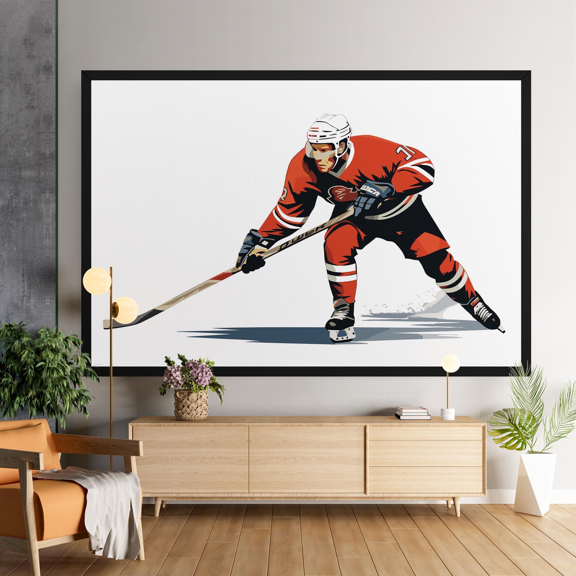 Картина на платно Hockey Orange Player mockup 9
