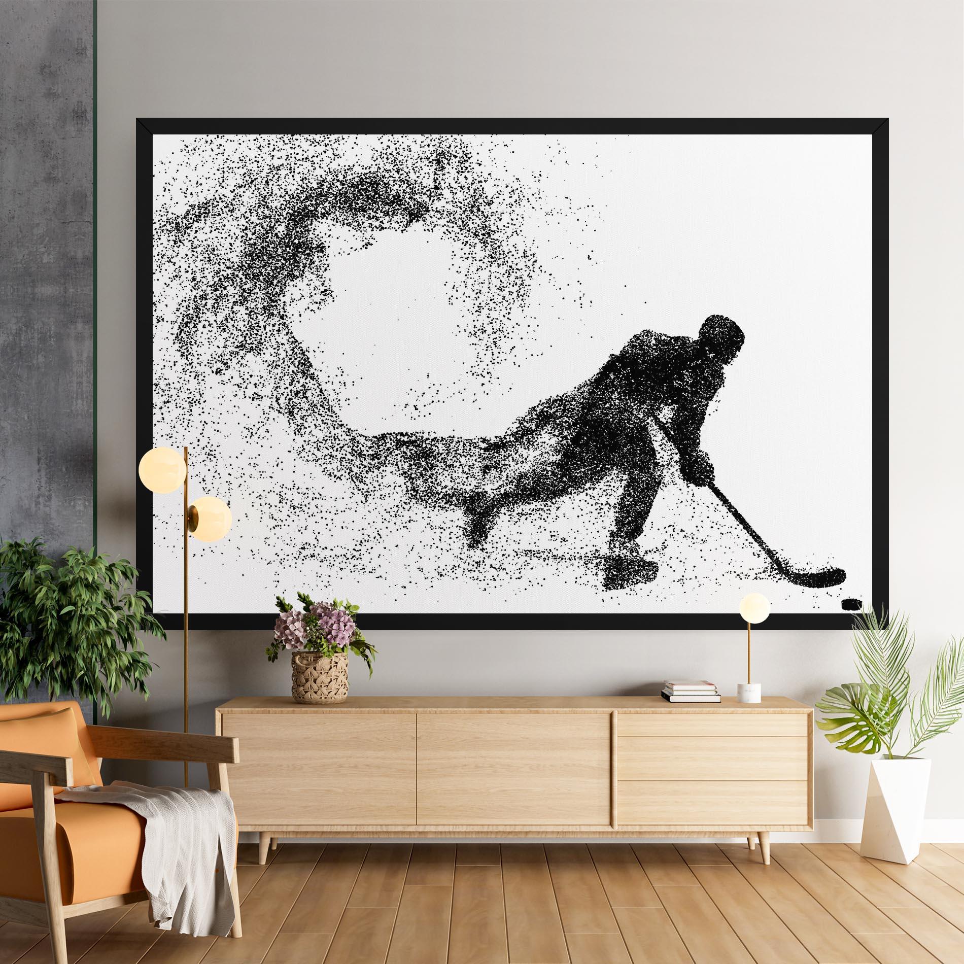 Картина на платно Playing Hockey mockup 9