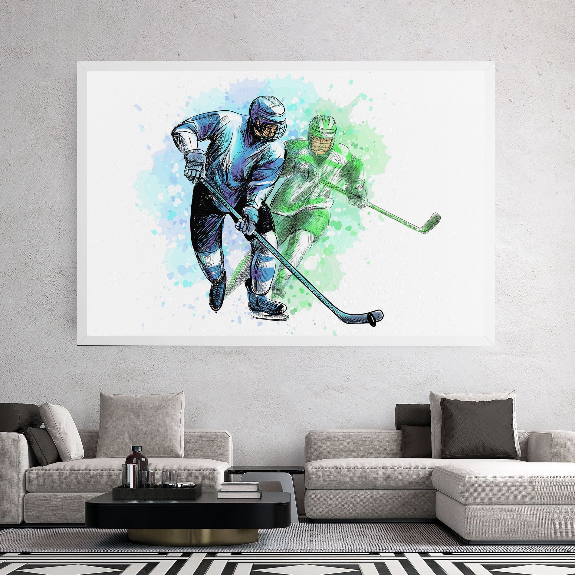 Green Blue Hockey mockup 2