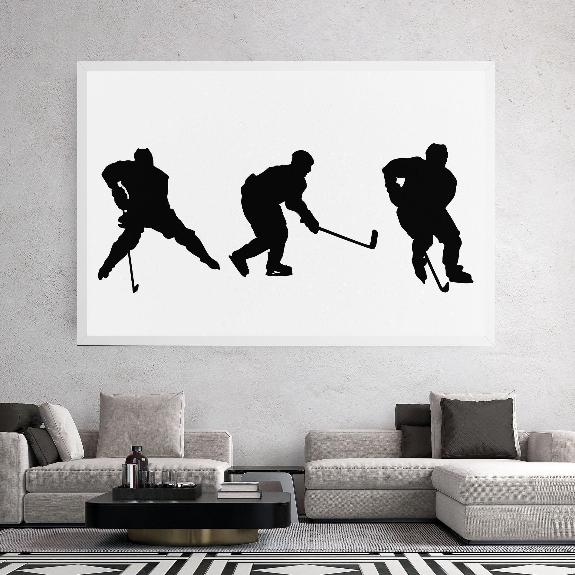Картина на платно Hockey Pose mockup 2
