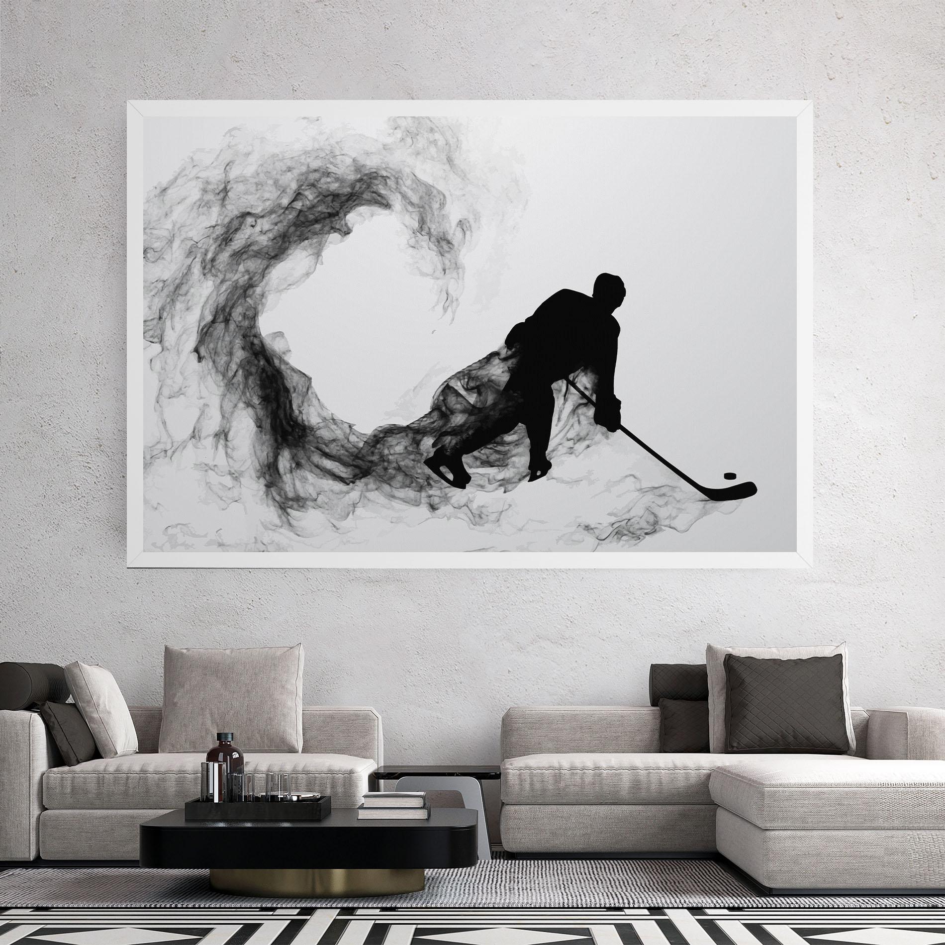 Картина на платно Hockey Smoke mockup 2