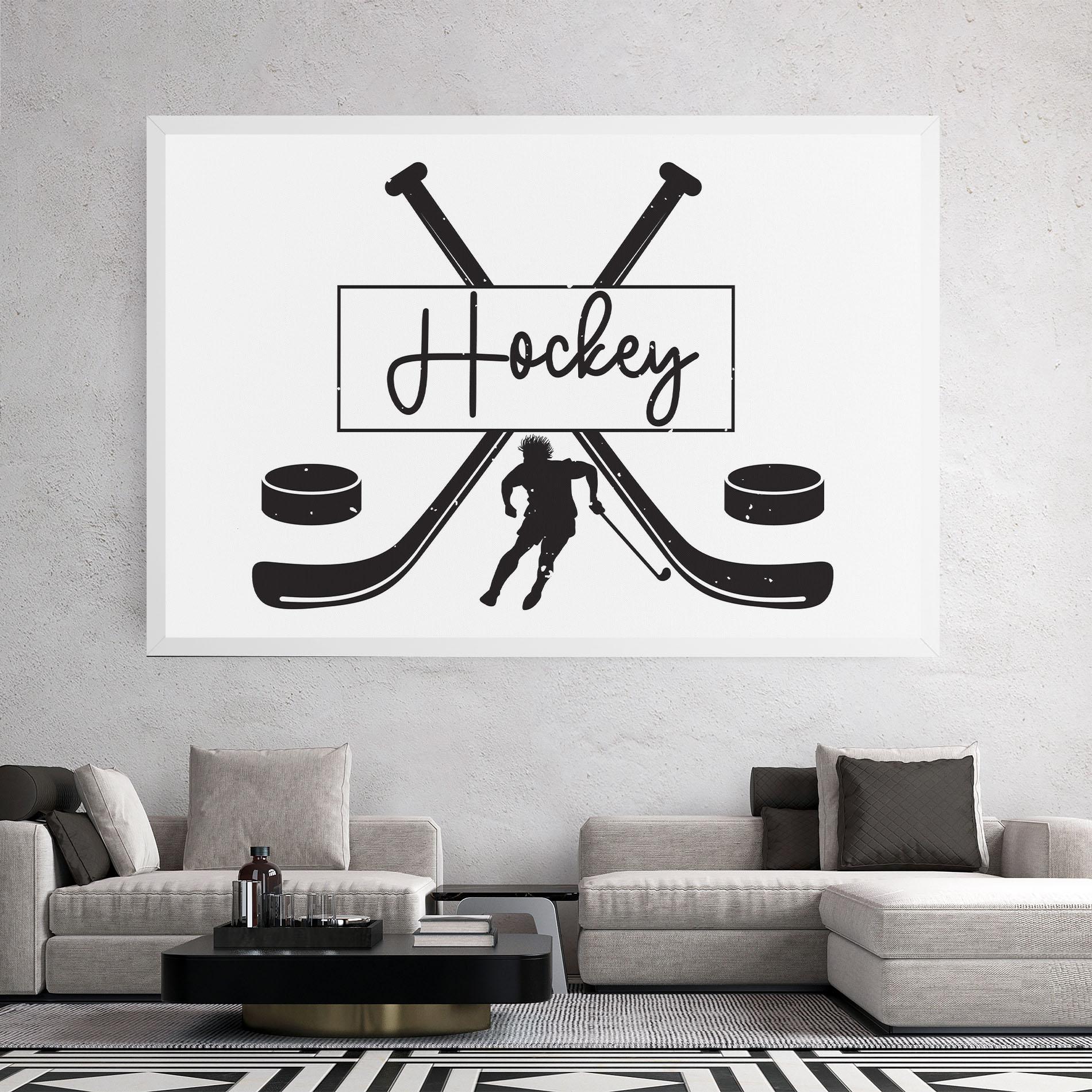 Картина на платно Hockey Stick mockup 2