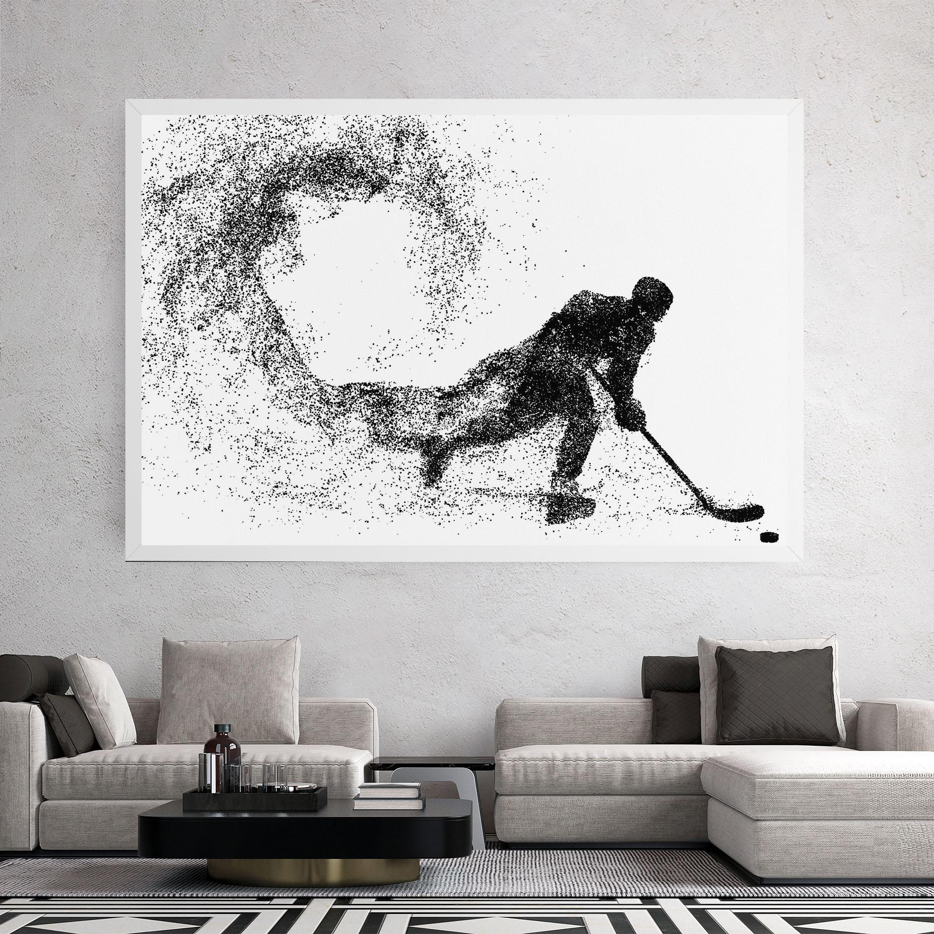 Картина на платно Playing Hockey mockup 2