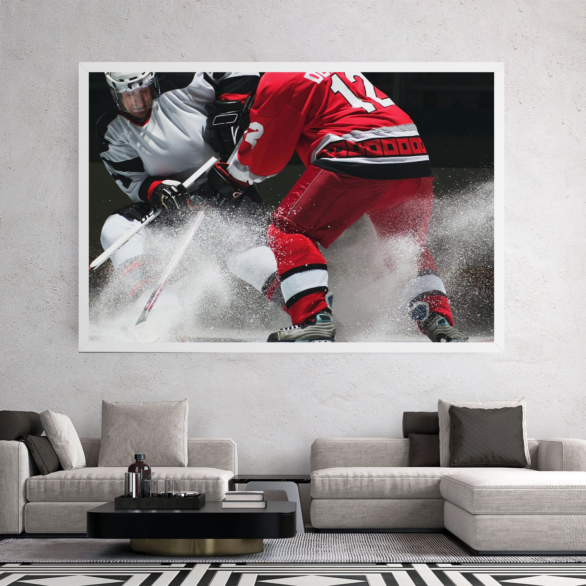 Red Hokey Player mockup 2