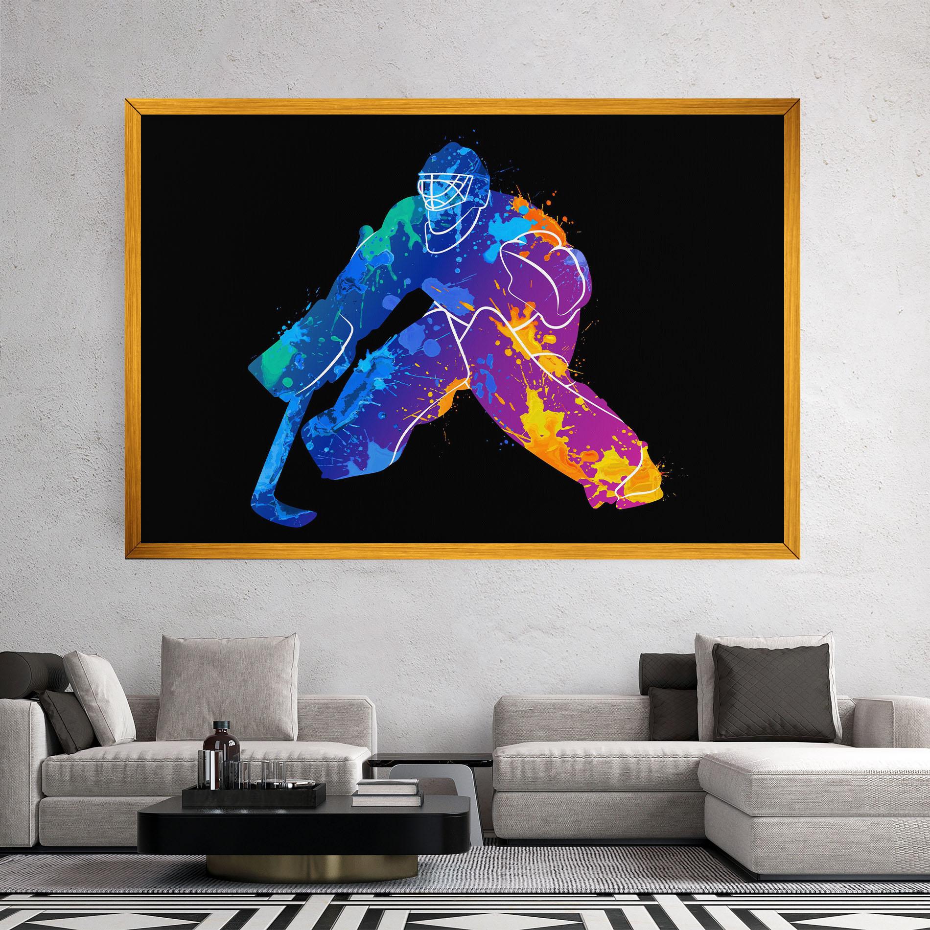 Картина на платно Blue Purple Hockey mockup 2