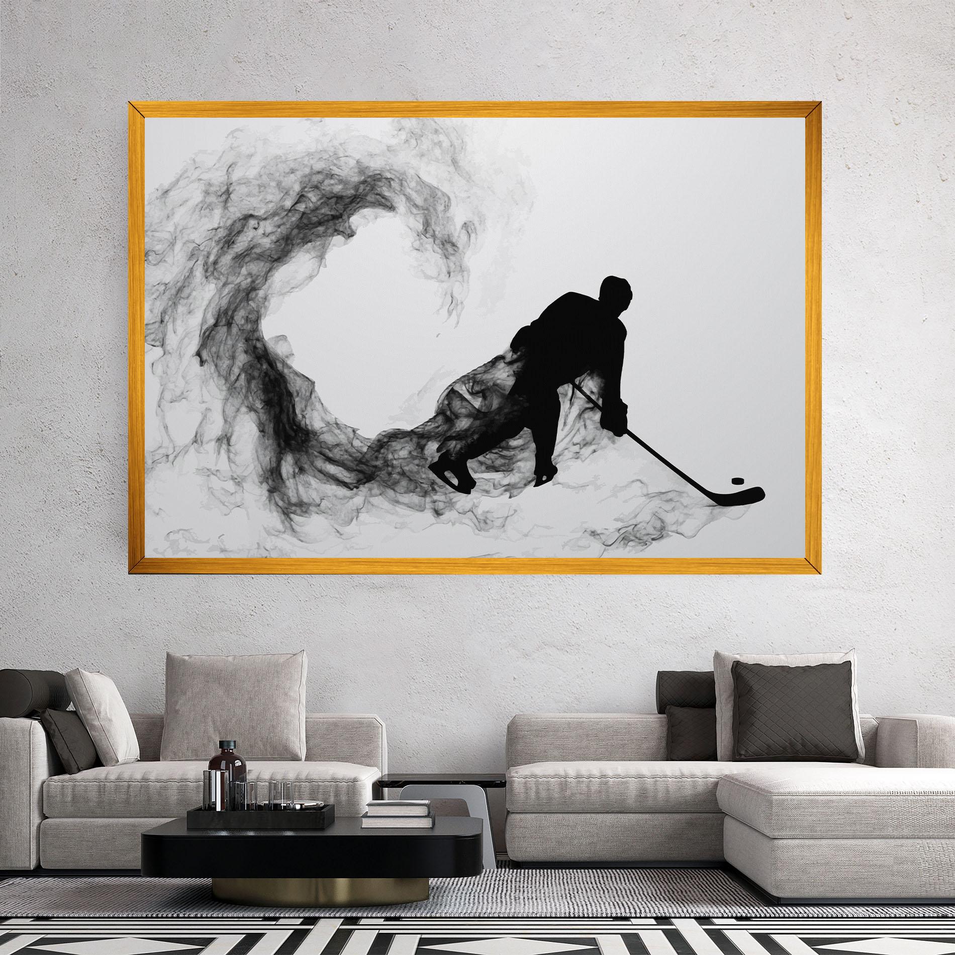 Картина на платно Hockey Smoke mockup 2
