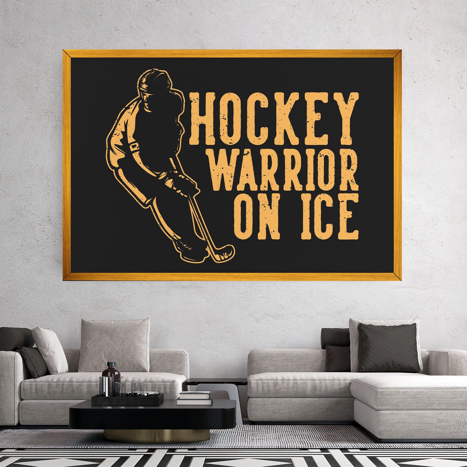 Картина на платно Hockey Worrior mockup 2