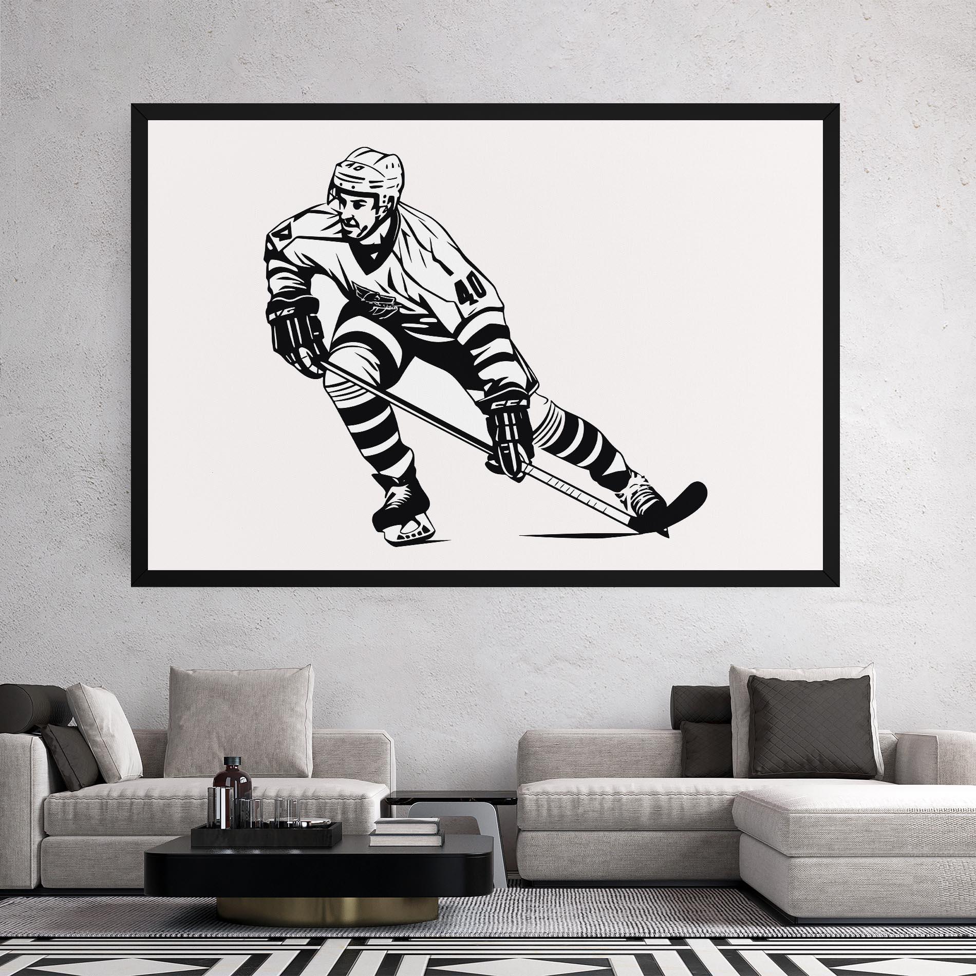 Картина на платно Hockey Player mockup 2