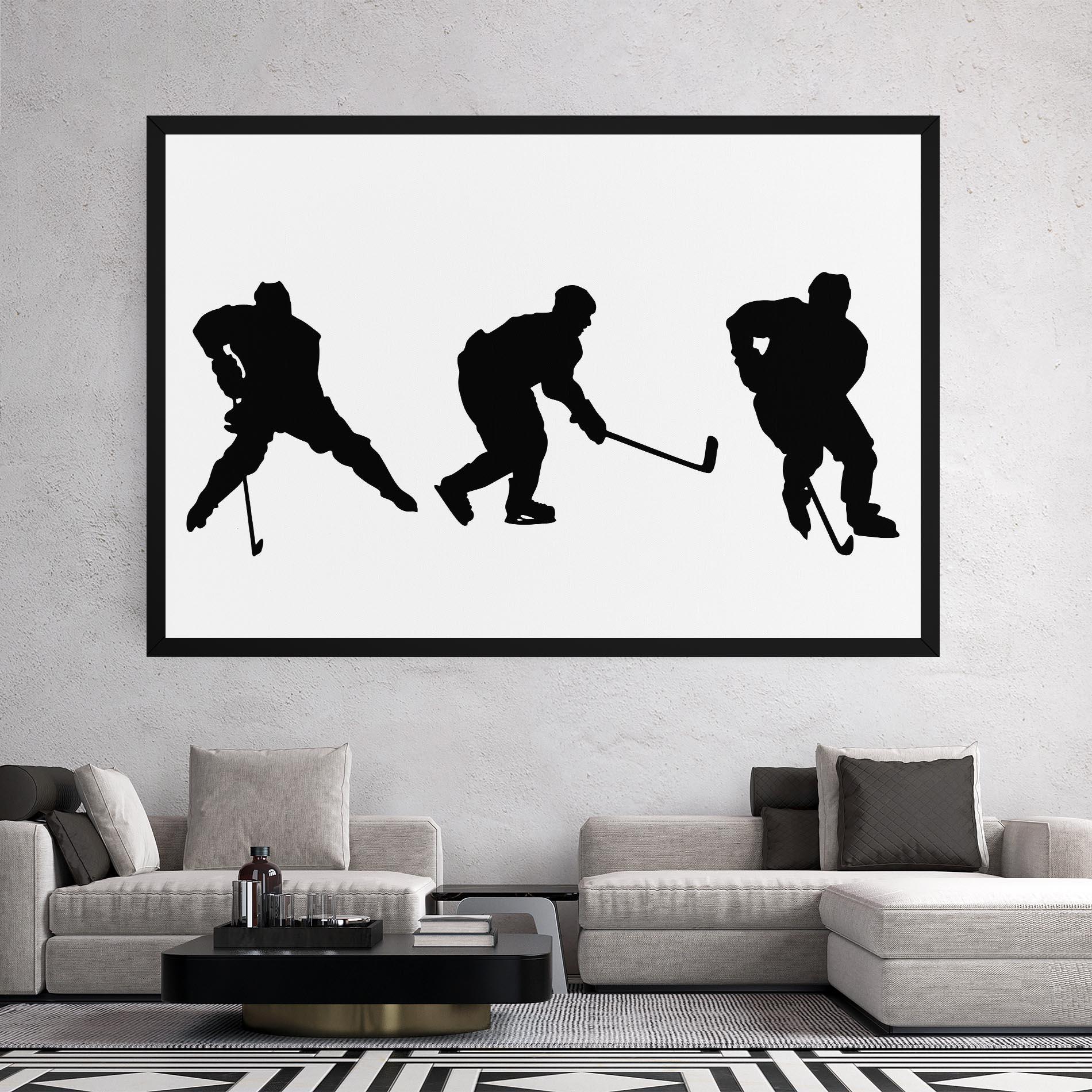 Картина на платно Hockey Pose mockup 2