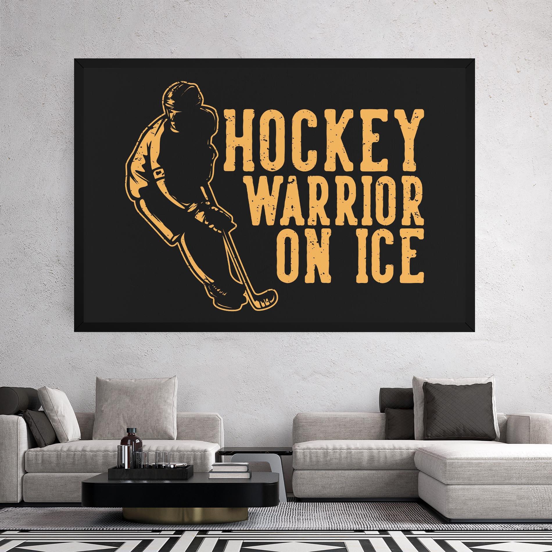 Картина на платно Hockey Worrior mockup 2