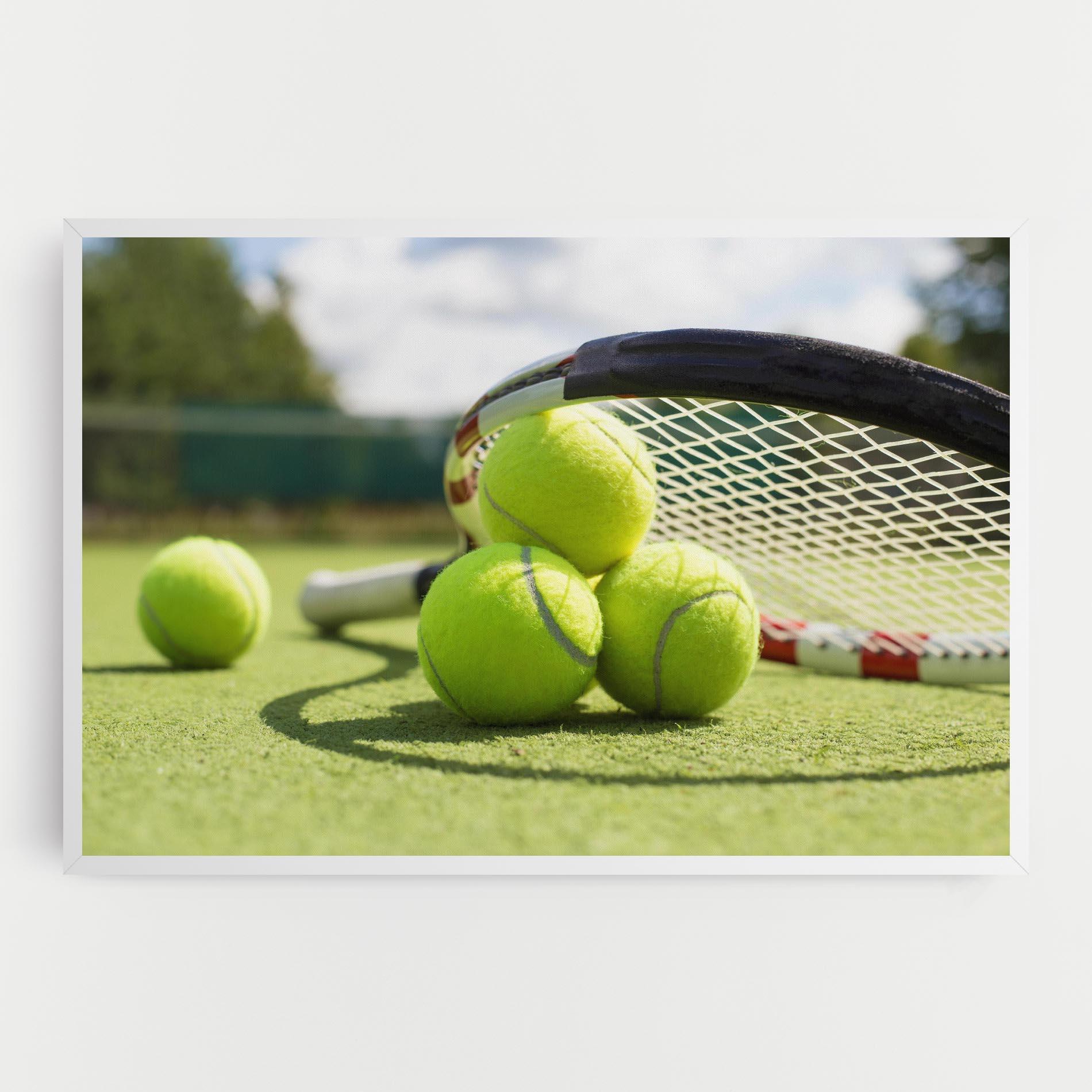 Картина на платно Grass Tennis Balls mockup 0