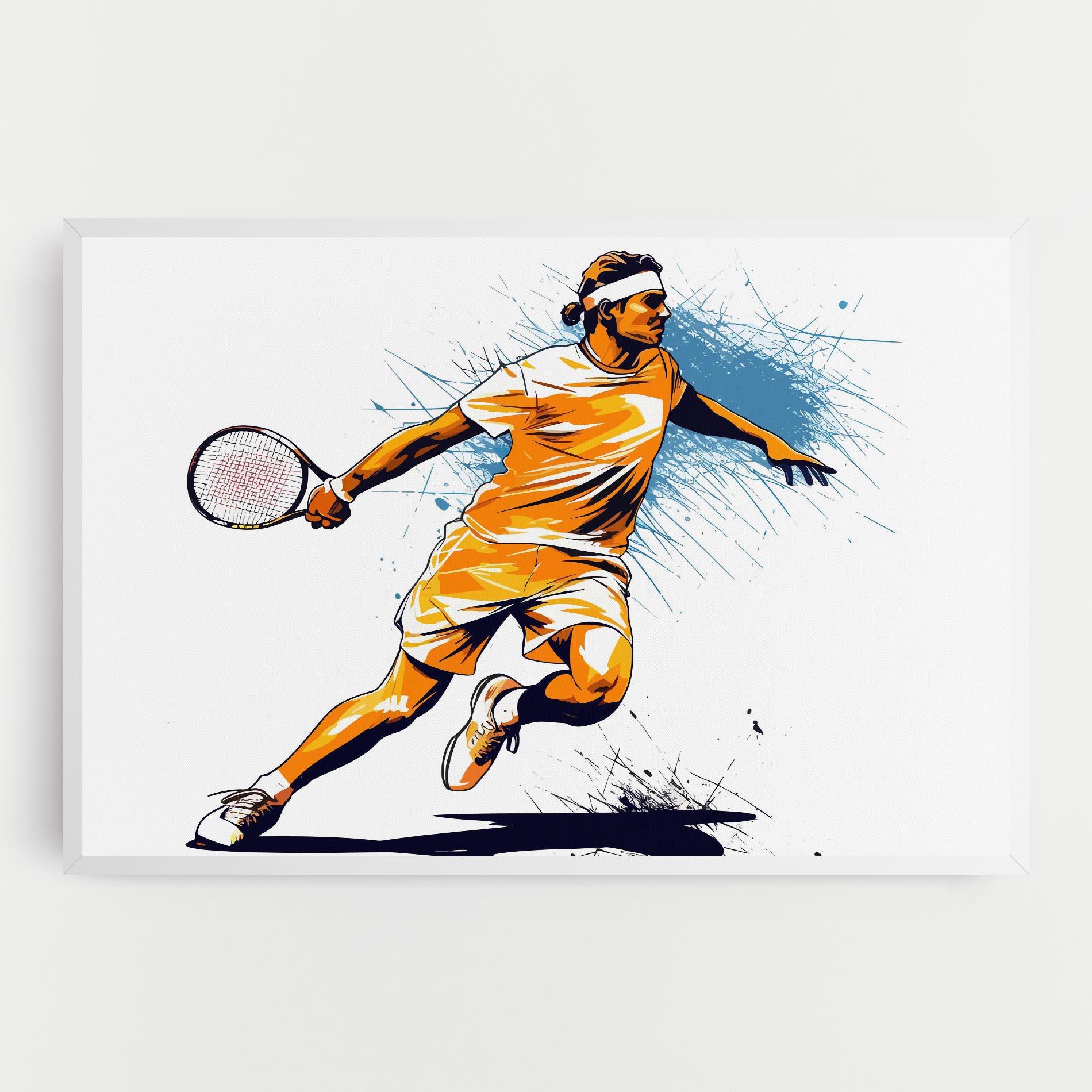 Картина на платно Orange Blue Tennis mockup 0