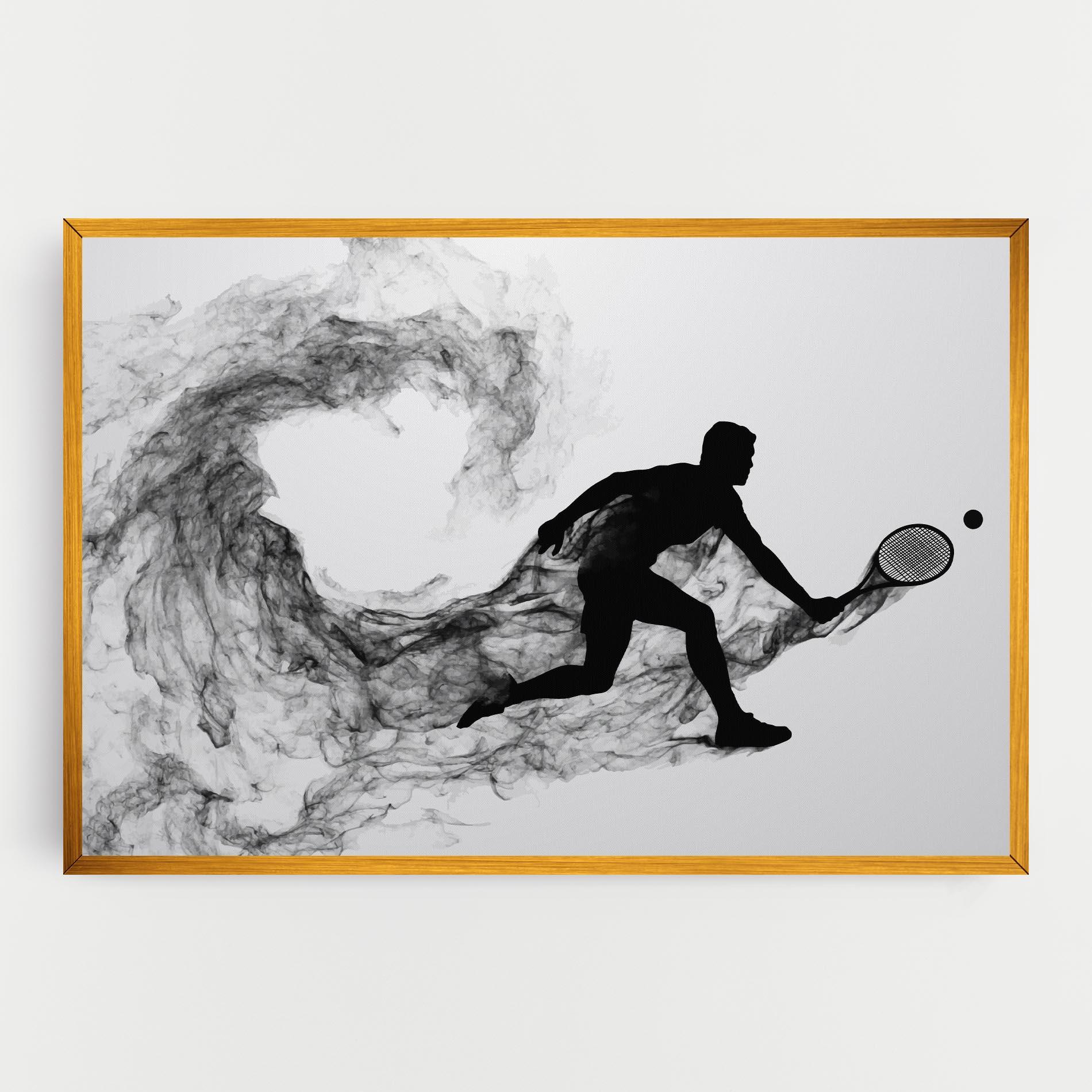 Картина на платно Black Smoke Tennis mockup 0