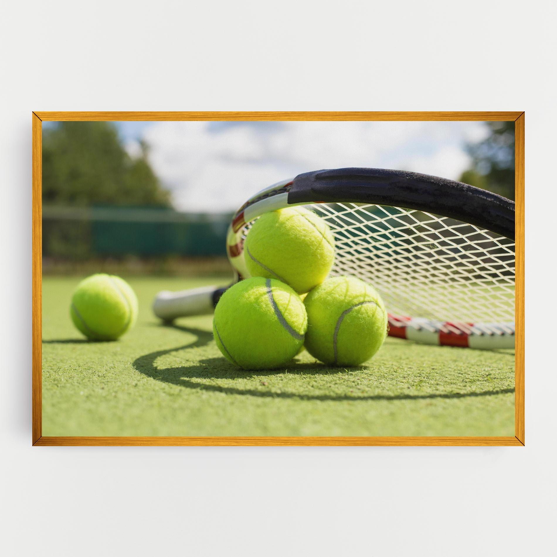 Картина на платно Grass Tennis Balls mockup 0
