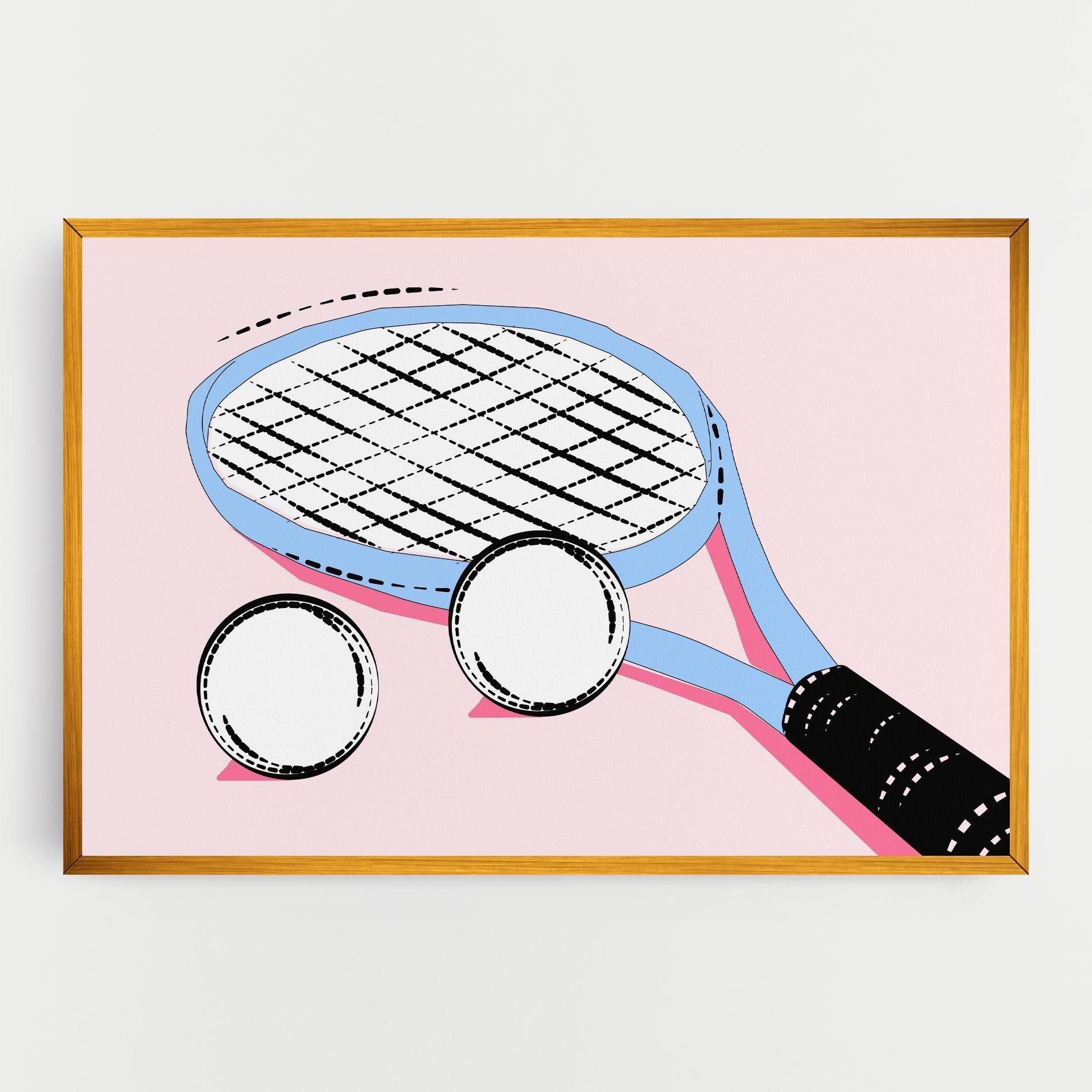 Картина на платно Pink Tennis mockup 0