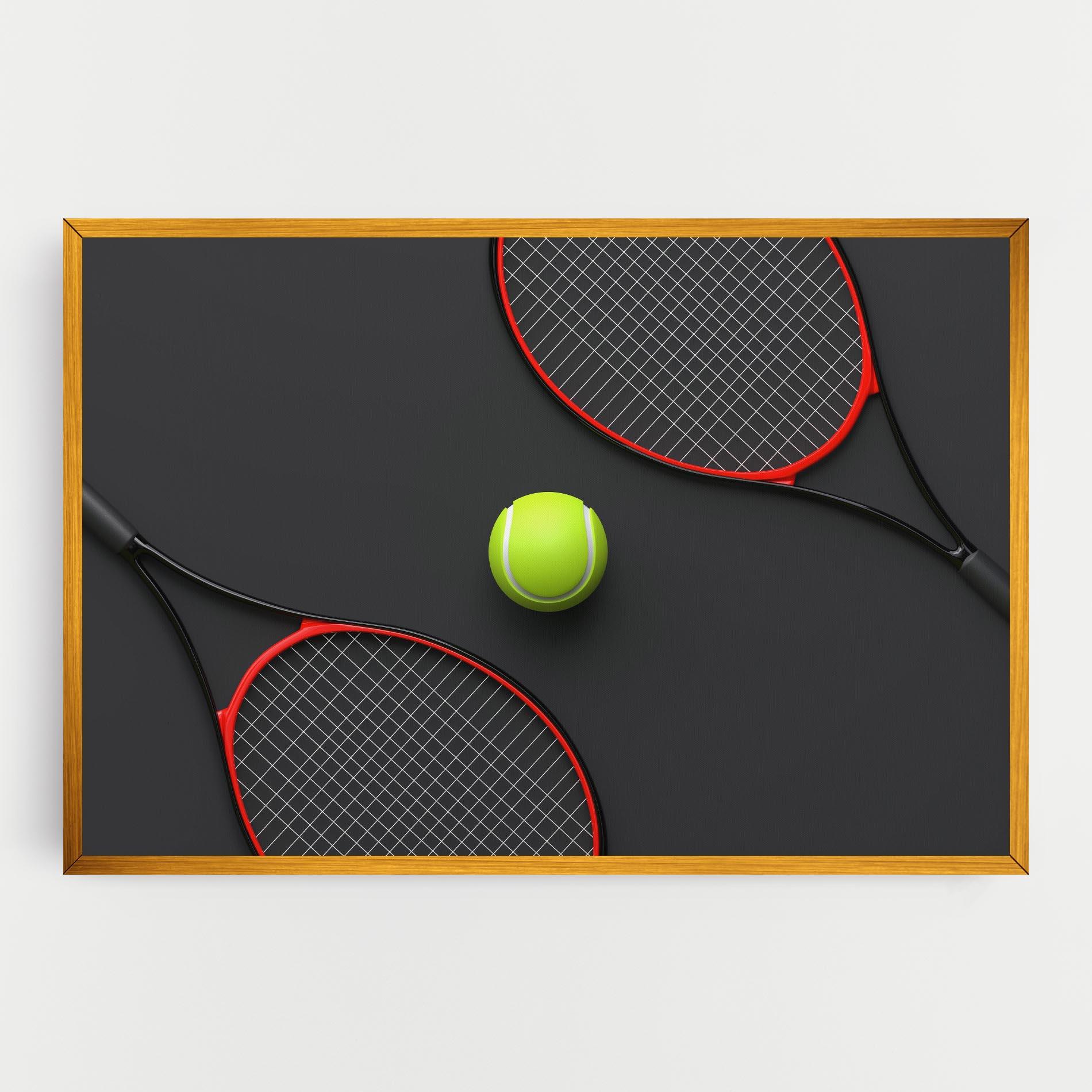 Картина на платно Red Tennis Rackets mockup 0