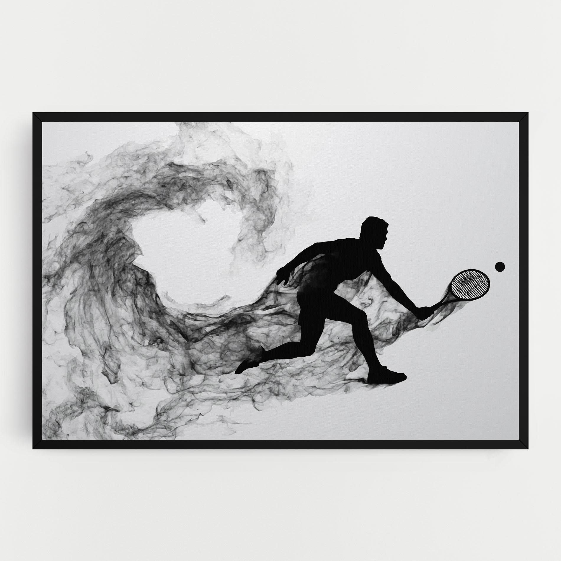 Картина на платно Black Smoke Tennis mockup 0