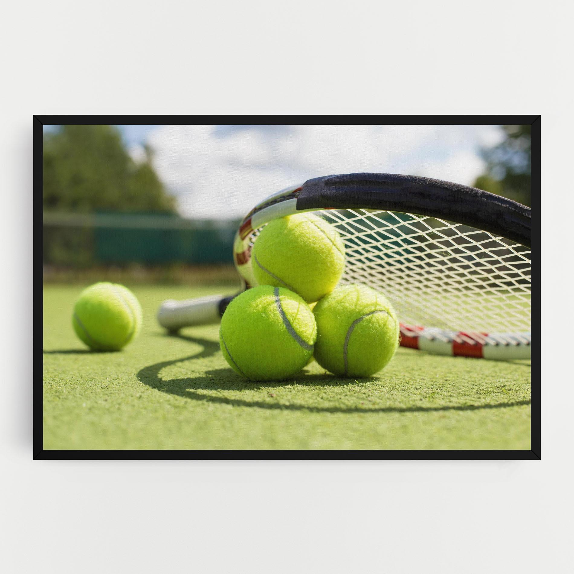 Картина на платно Grass Tennis Balls mockup 0