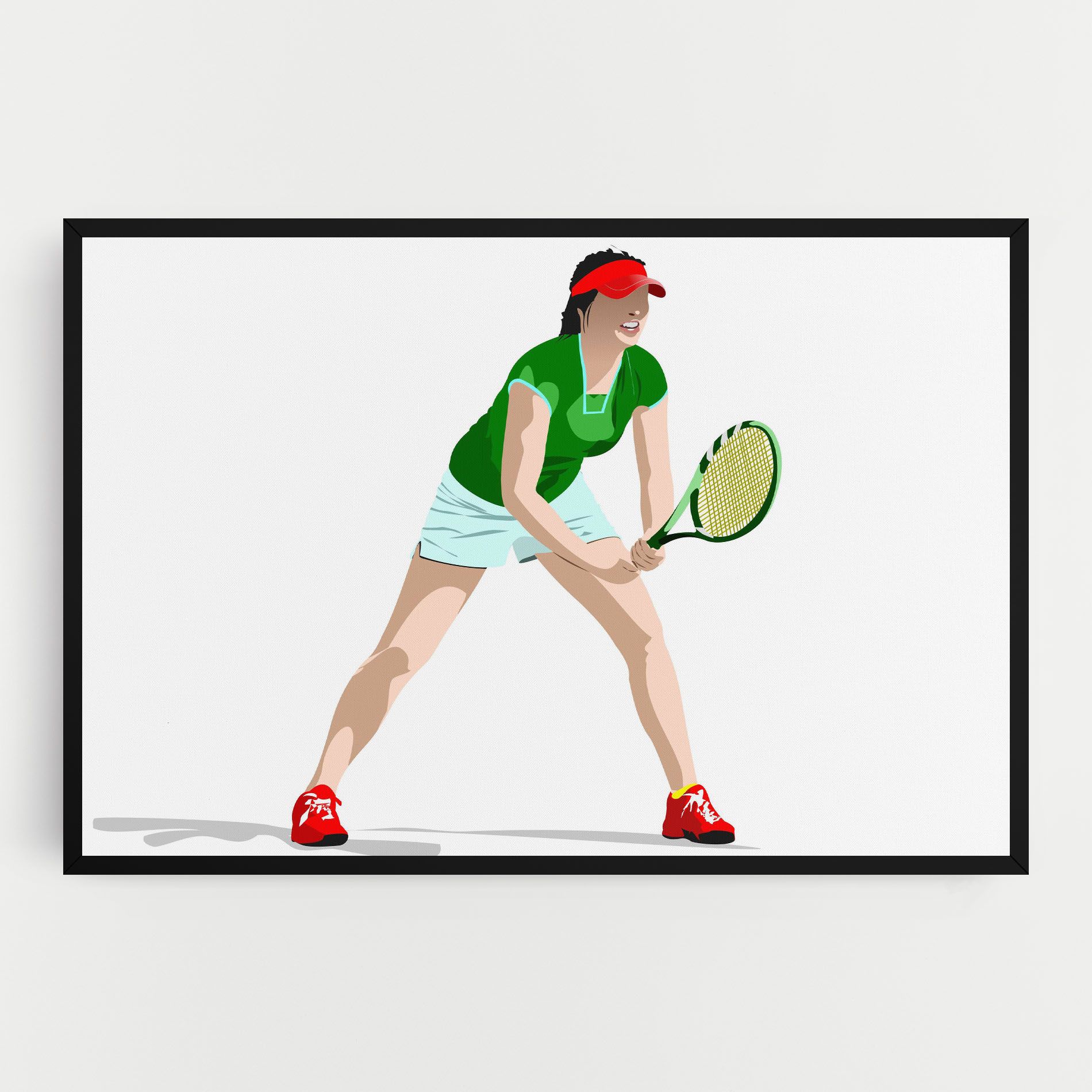 Green Tennis Racket mockup 0