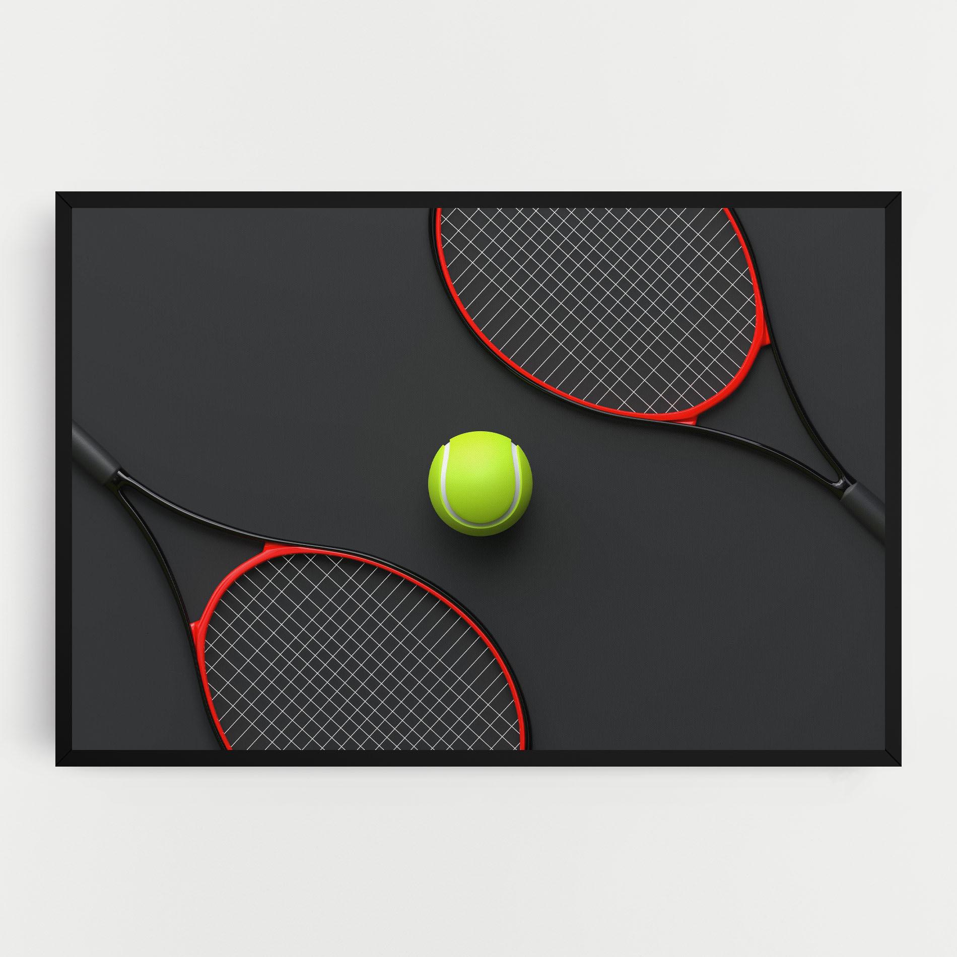 Картина на платно Red Tennis Rackets mockup 0