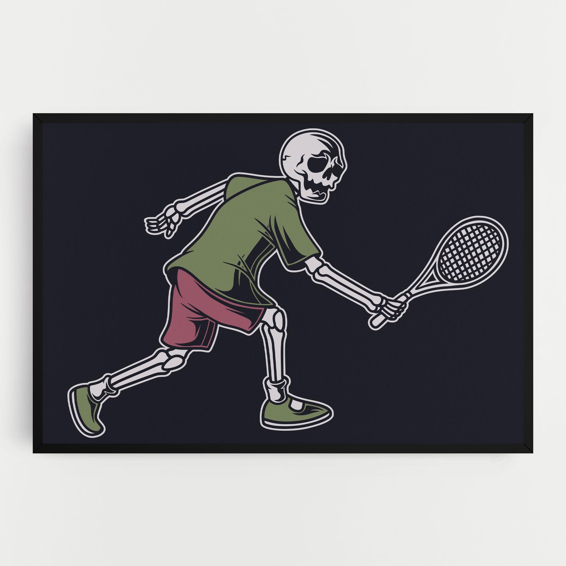Картина на платно Skull Tennis mockup 0