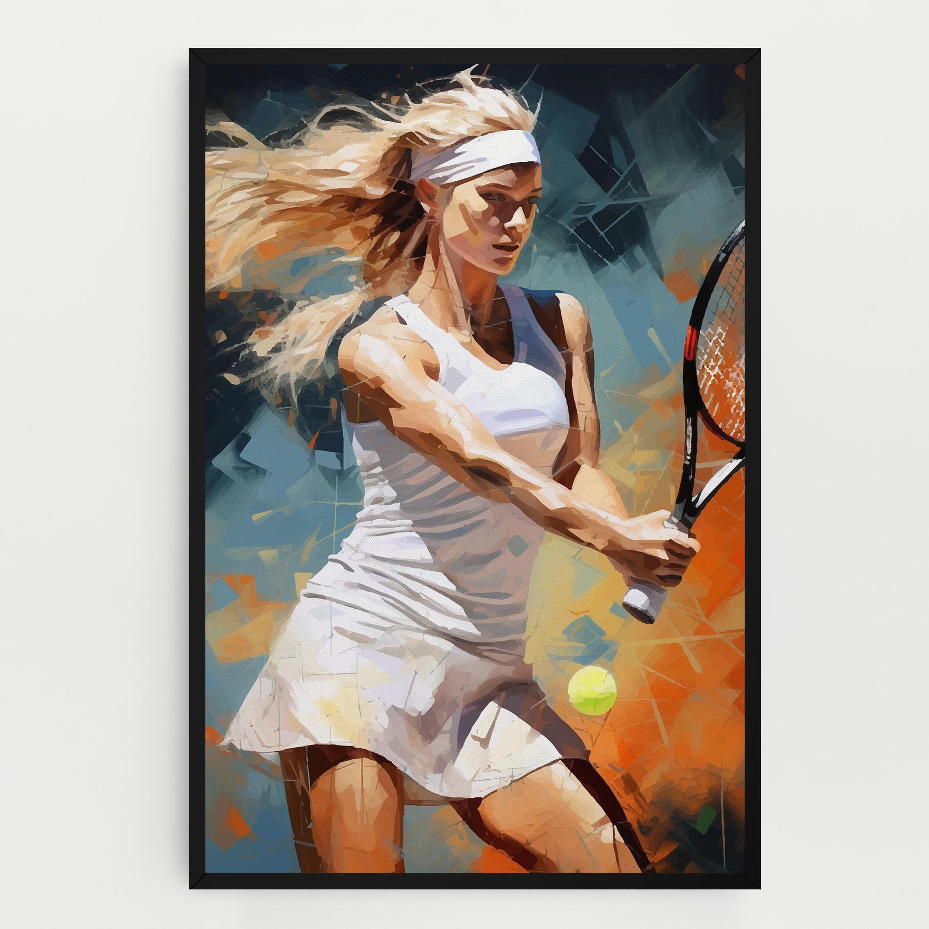 Blonde Tennis Girl mockup 0