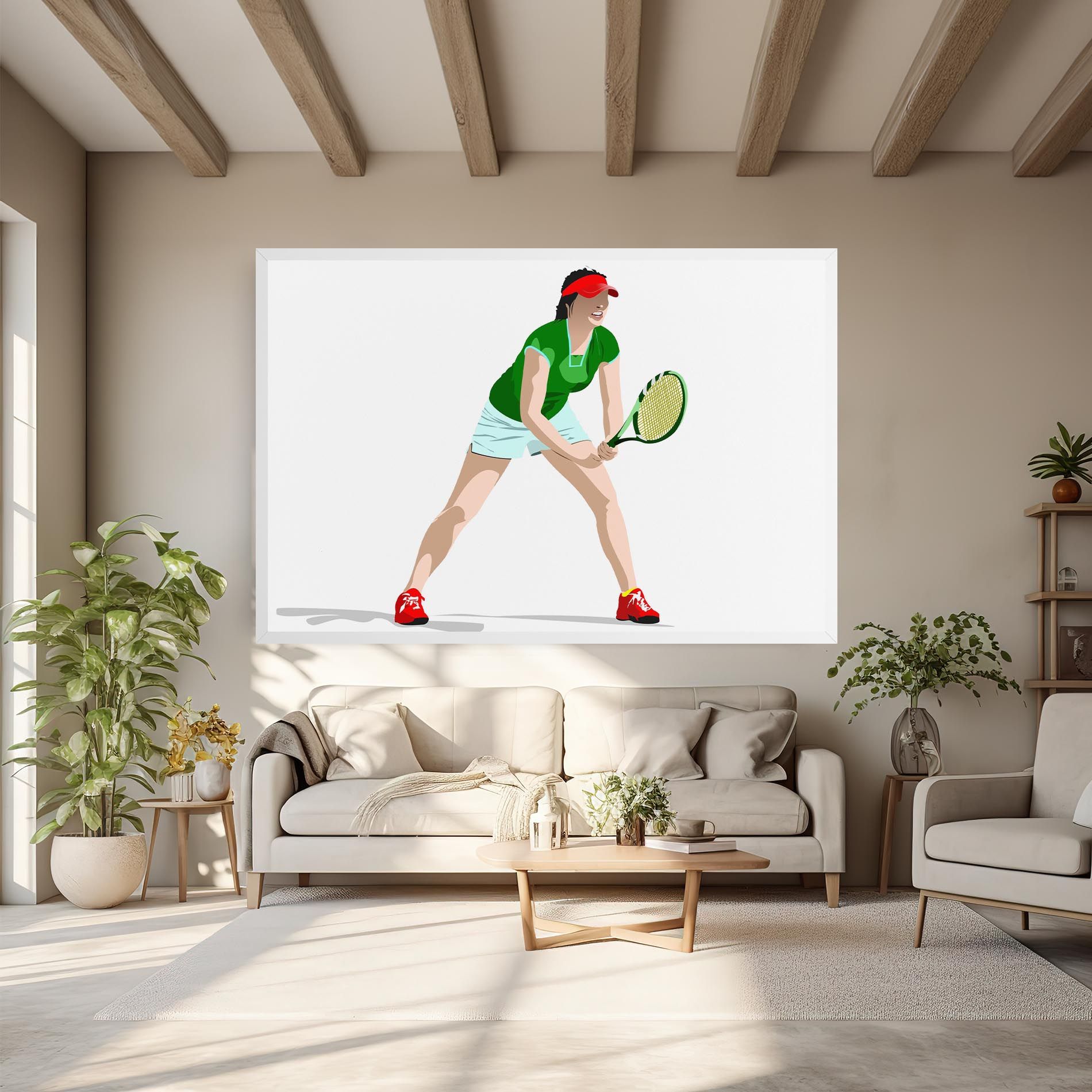 Green Tennis Racket mockup 6