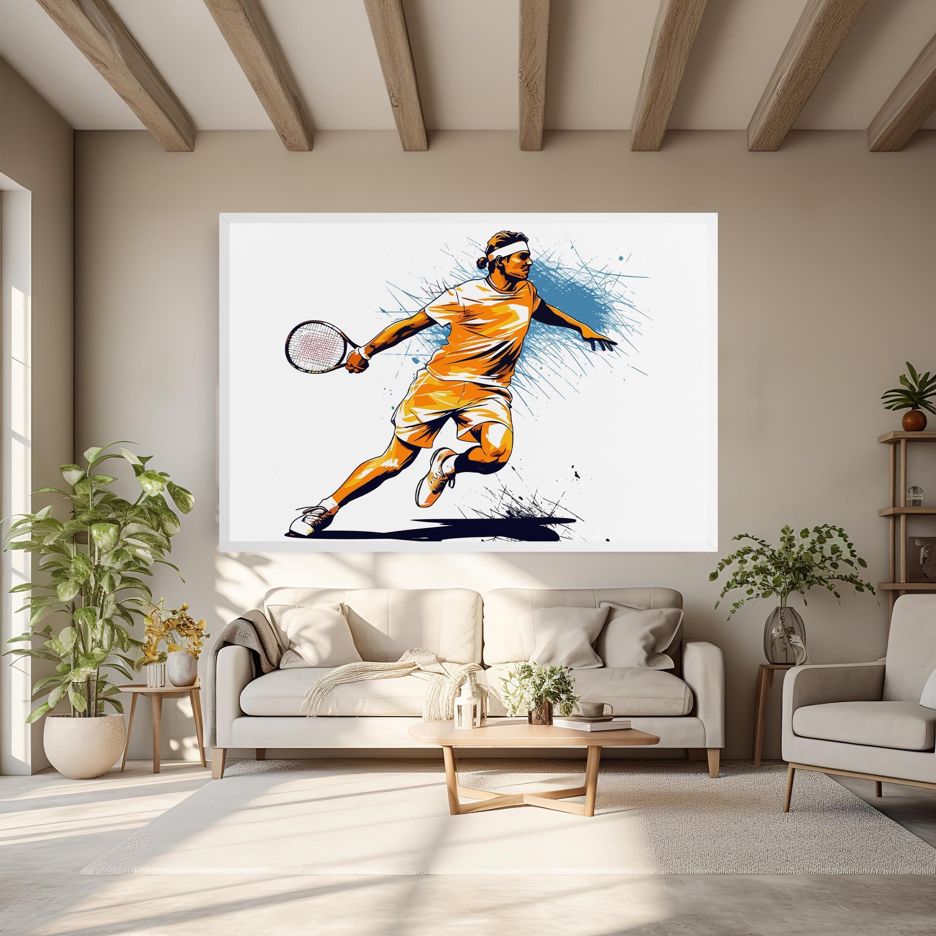 Картина на платно Orange Blue Tennis mockup 6