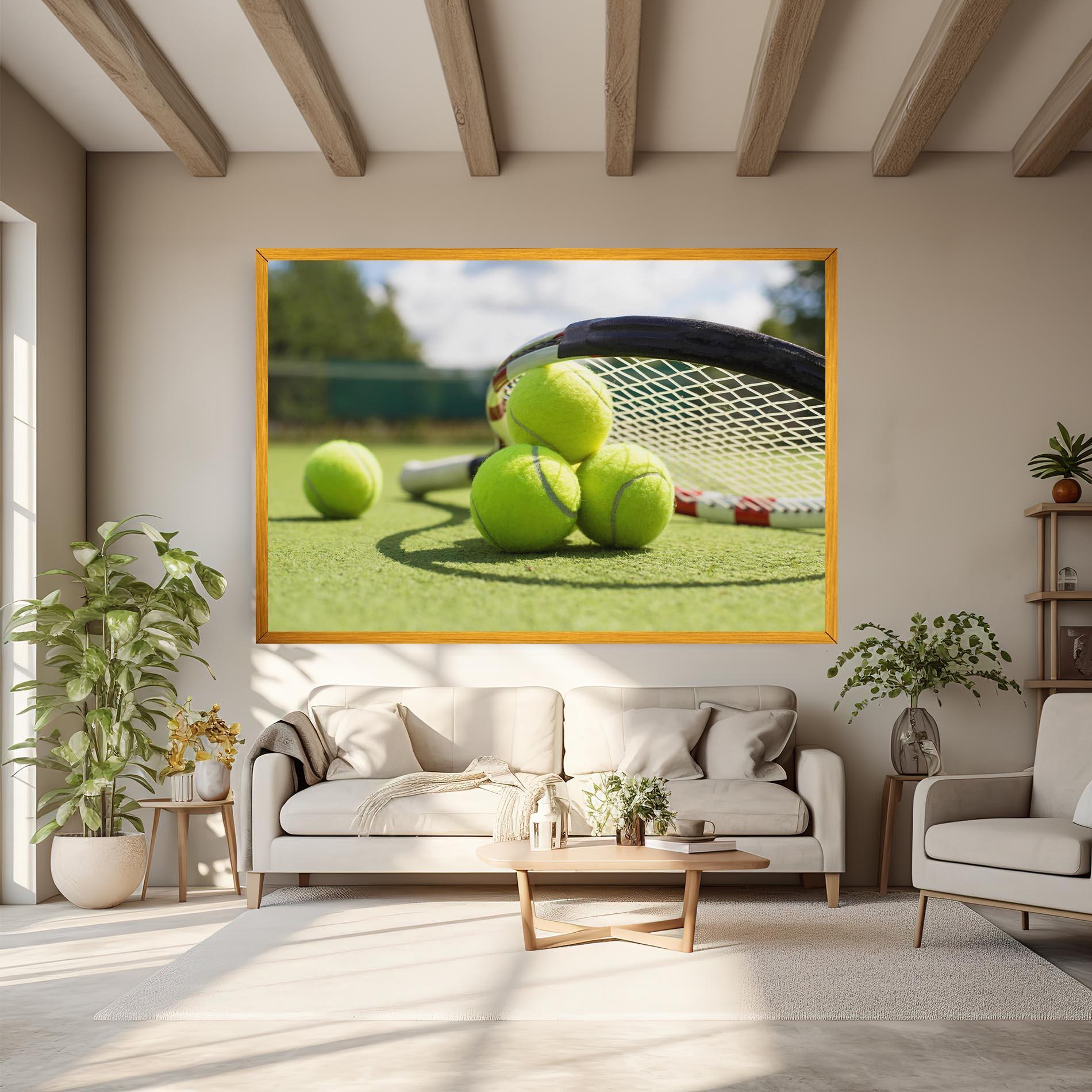 Картина на платно Grass Tennis Balls mockup 6
